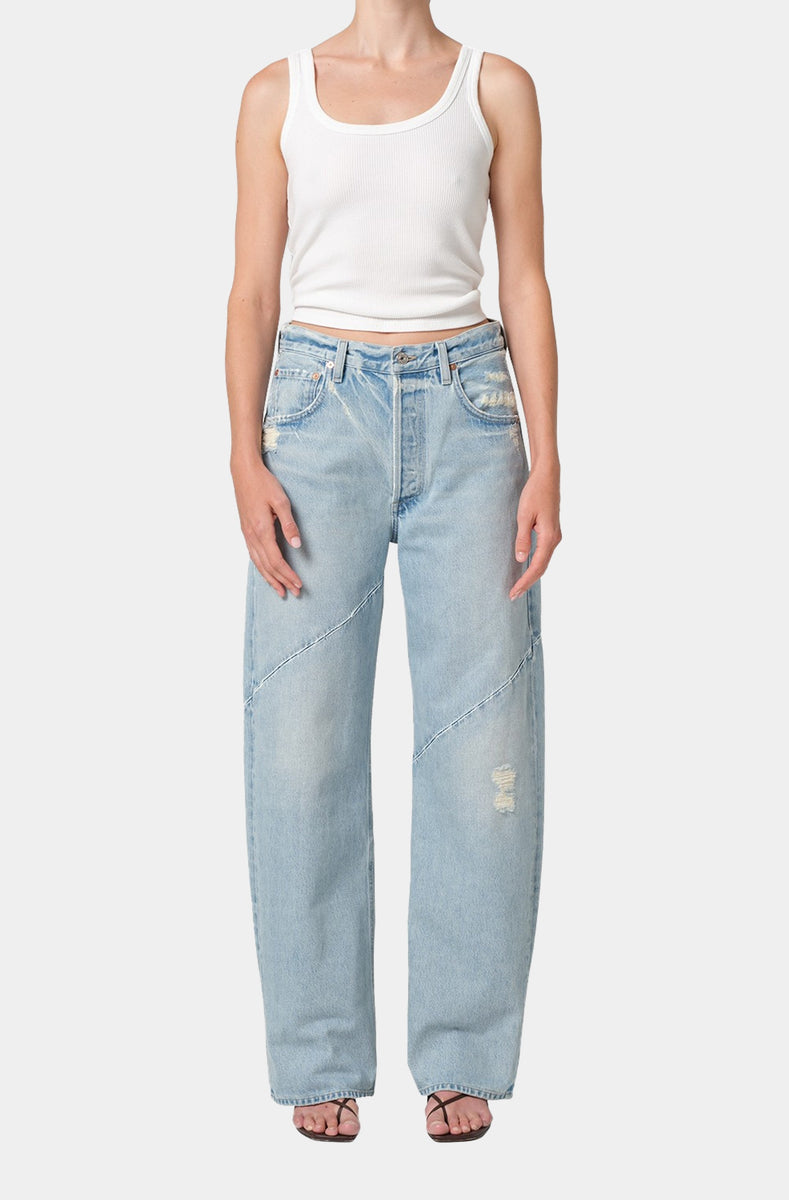 Ayla Swirl Baggy Cuffed Jeans – HEMLINE French Quarter