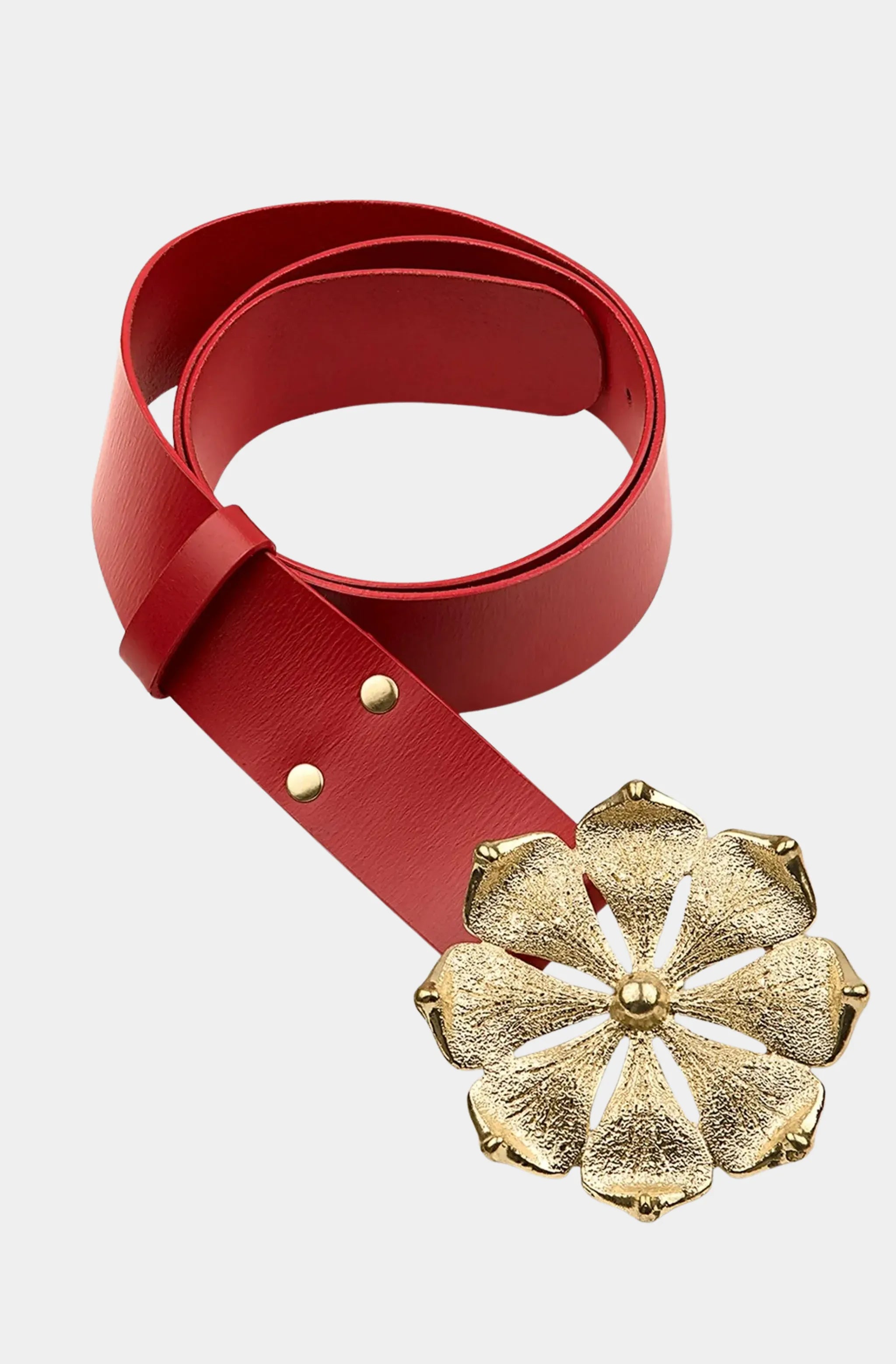 Gold Flower Buckle Belt