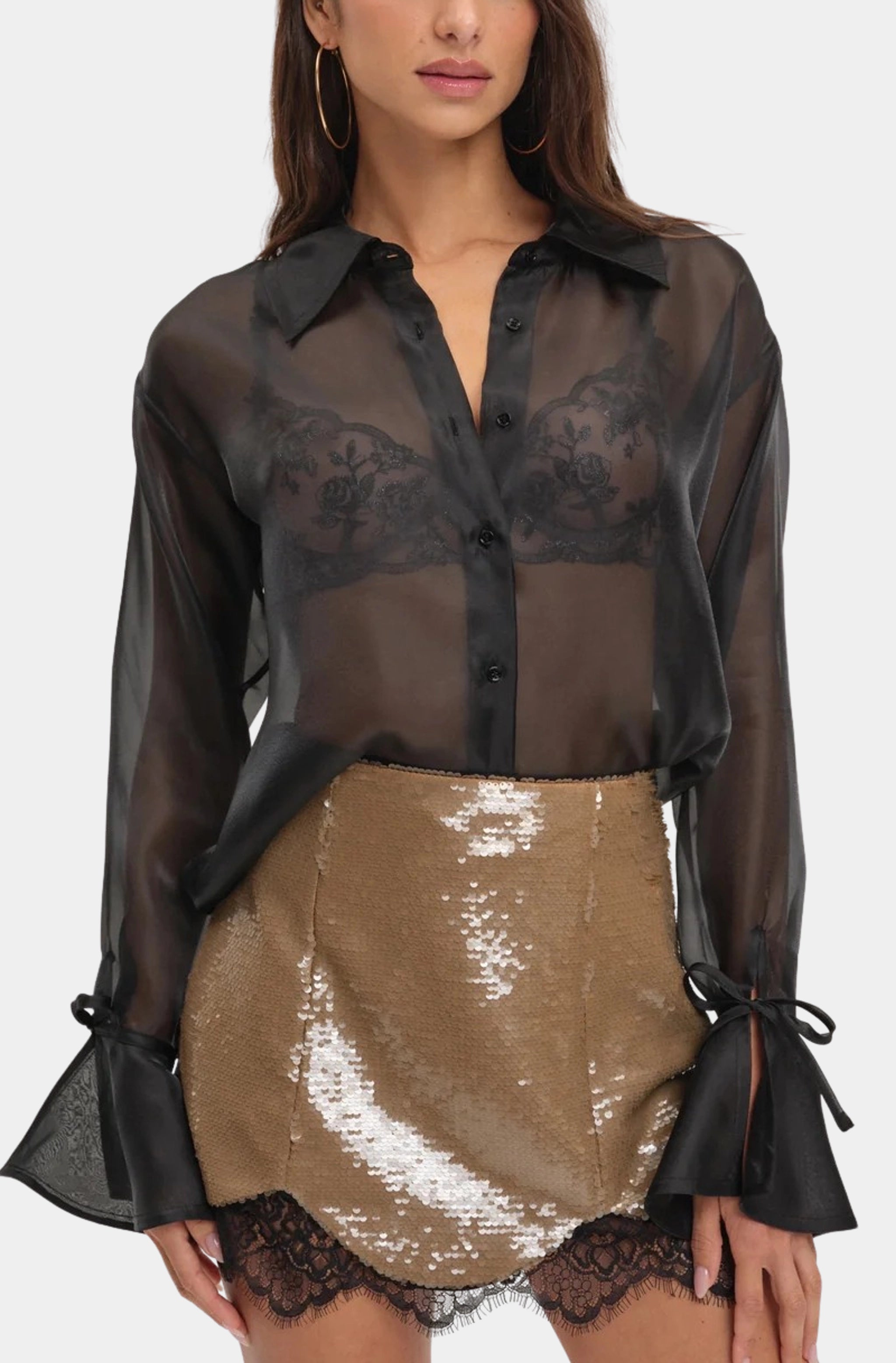 Acka】flare sleeve ami tops Acka original sheer over flare Acka】flare sleeve ami tops Acka original sheer over flare