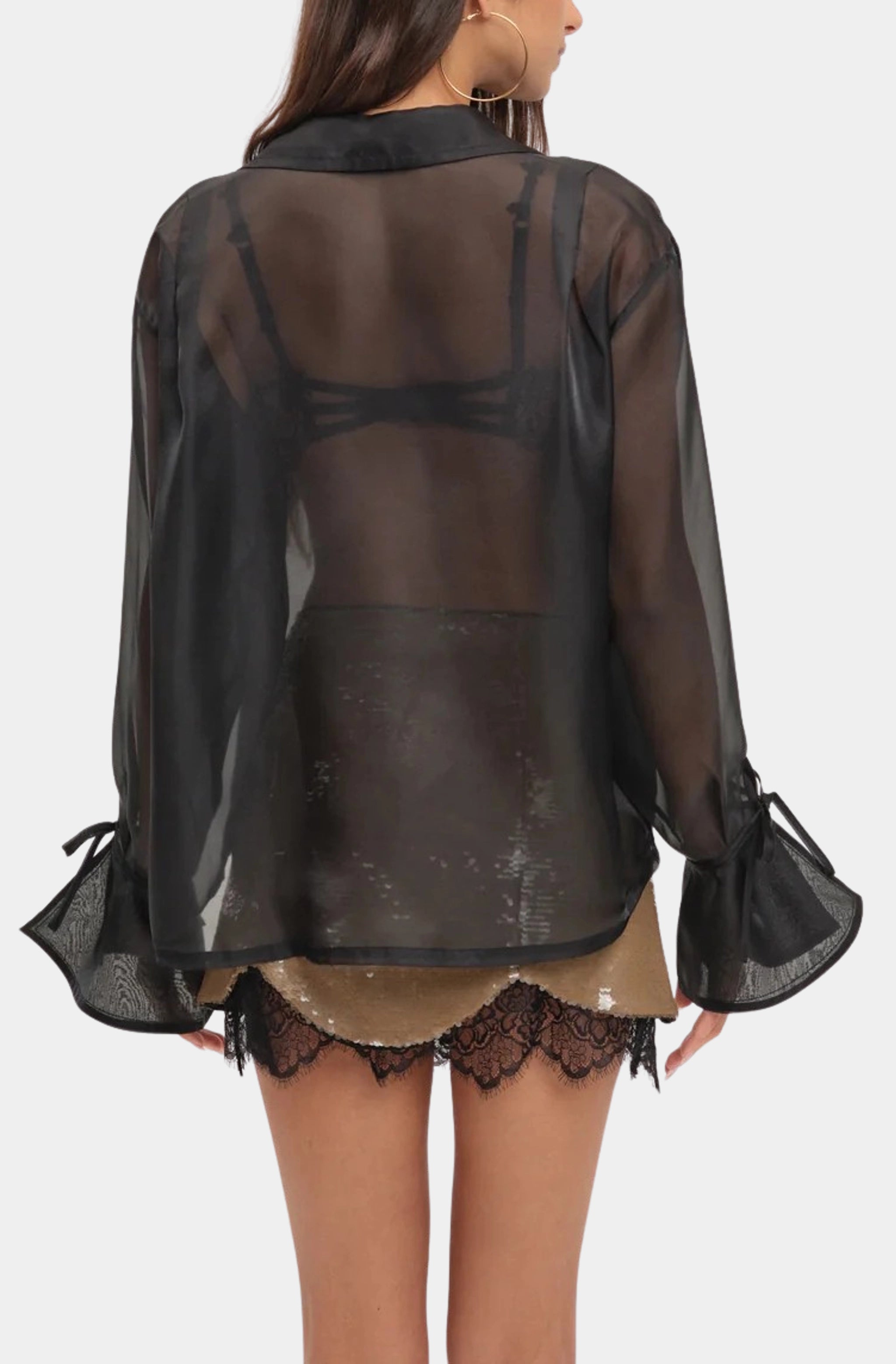 Organza Button-Up Blouse – HEMLINE French Quarter