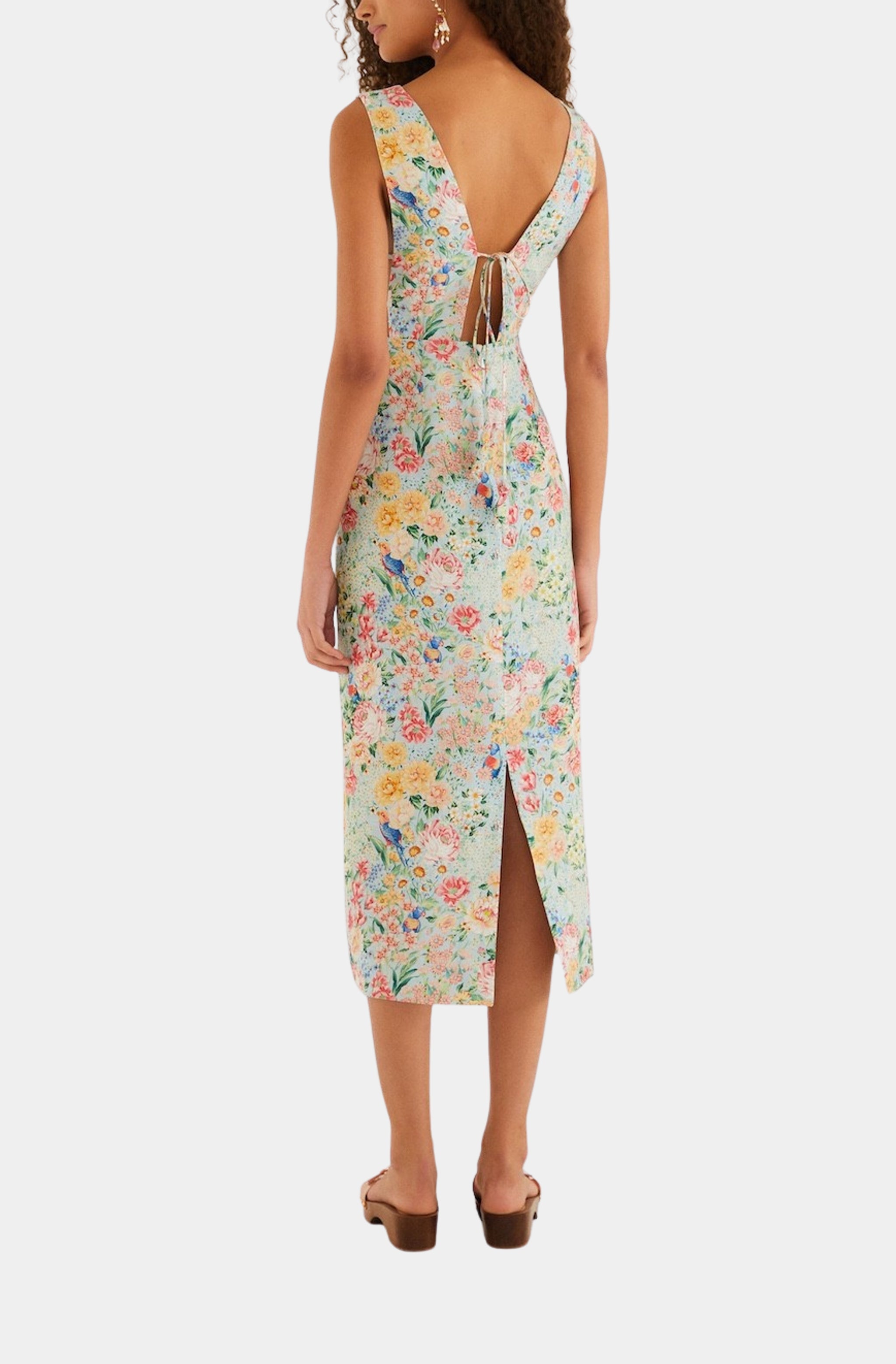 Rendeira Multicolor Sleeveless Midi Dress  HEMLINE French Quarter