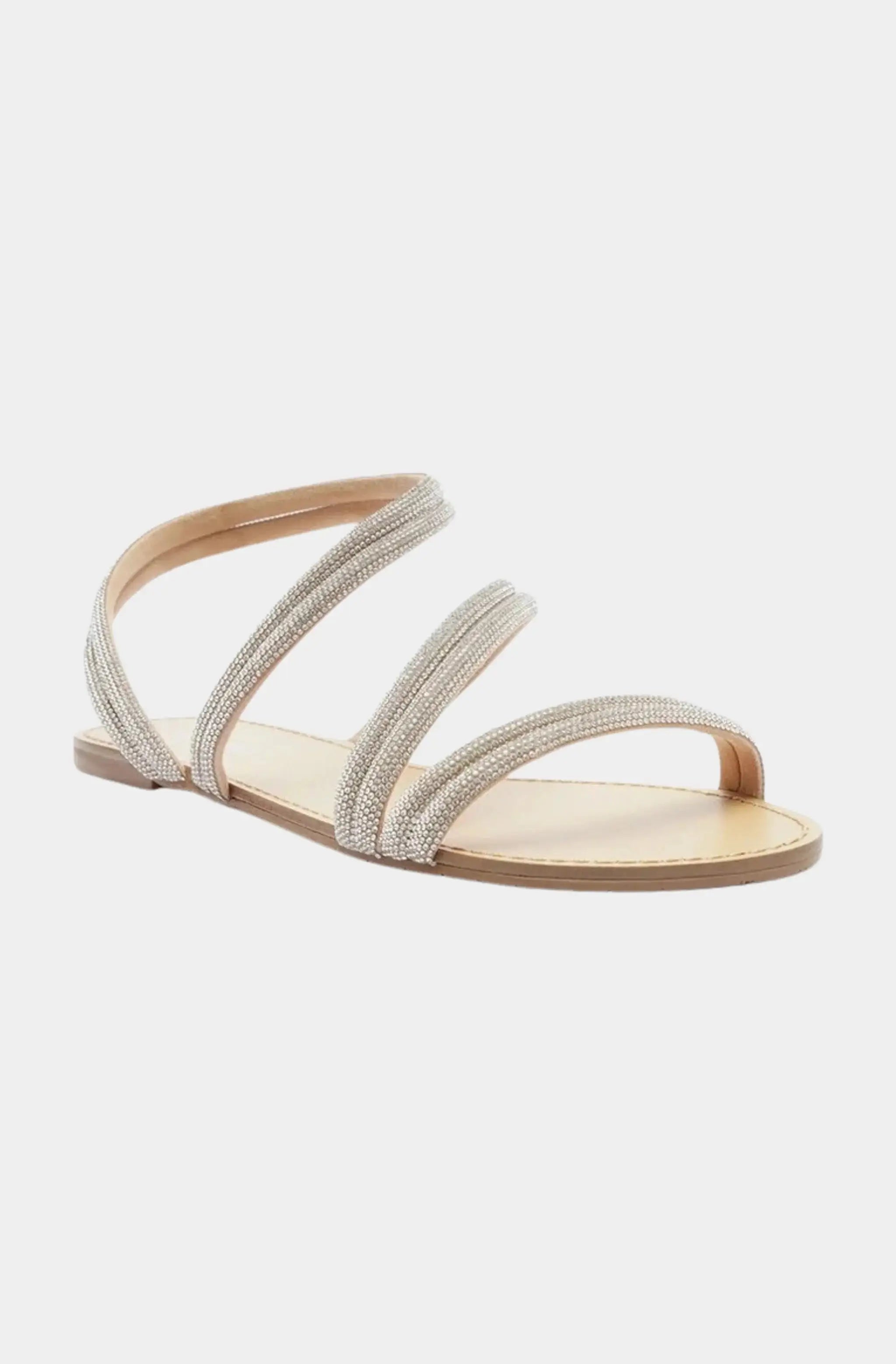 Mikayla Rhinestone Flat Sandal – HEMLINE French Quarter