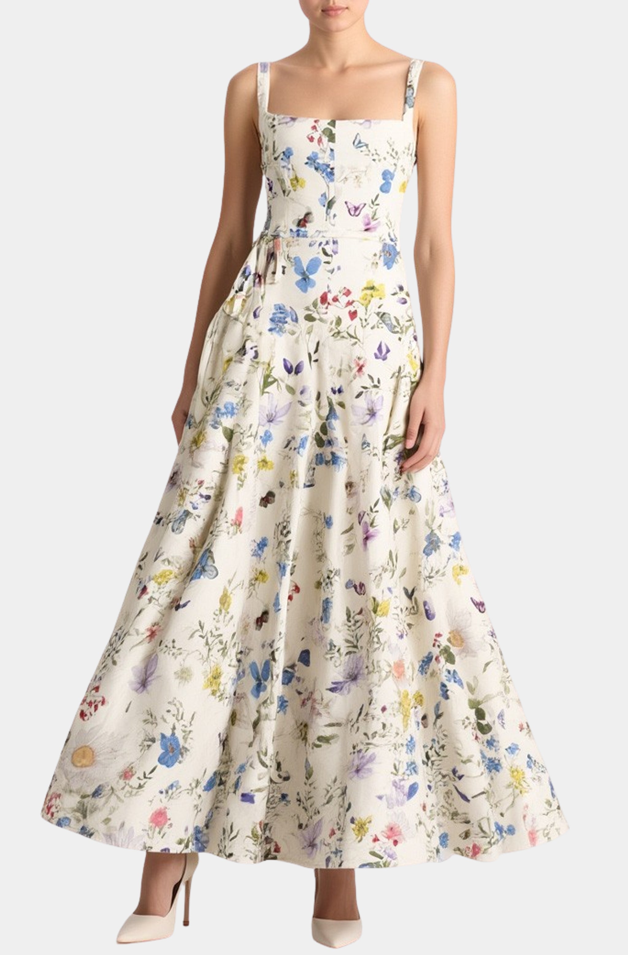 Polly Seamed Drop Waist Flared Ankle Length Dress – HEMLINE French Quarter