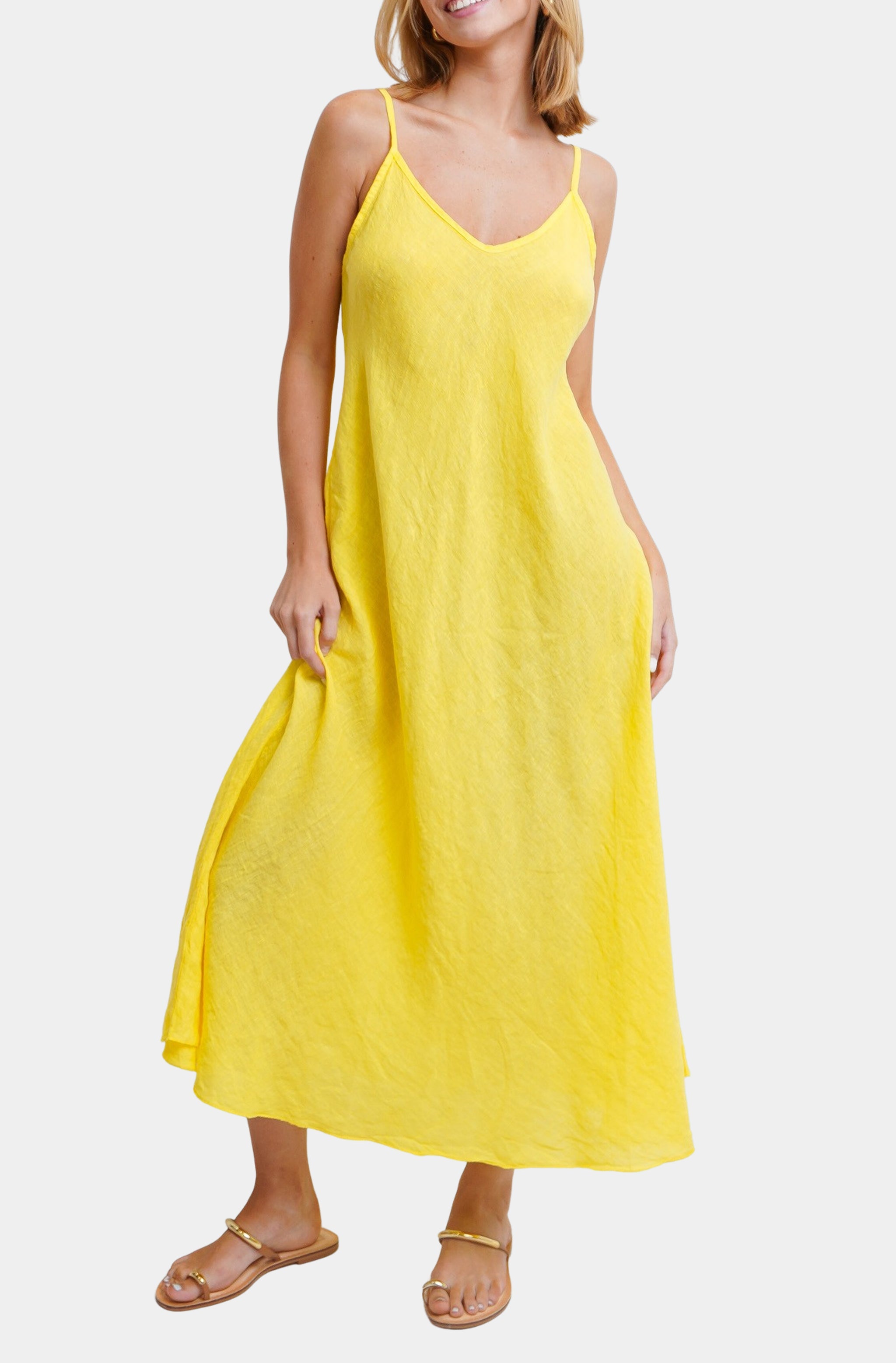 Italian Maxi Slip Dress HEMLINE French Quarter Italian Maxi Slip Dress HEMLINE French Quarter