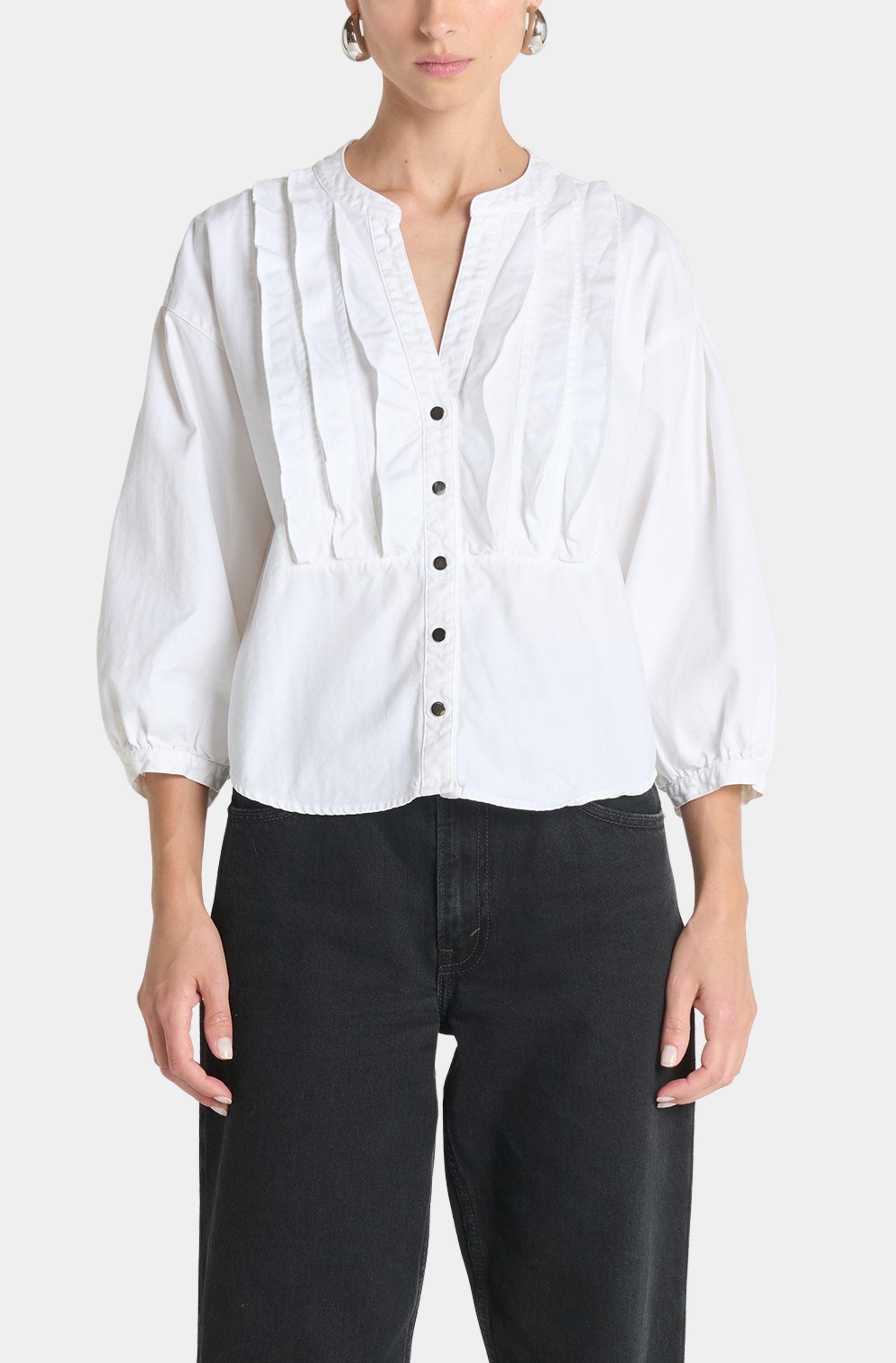 Amelia Ruffle Shirt – HEMLINE French Quarter