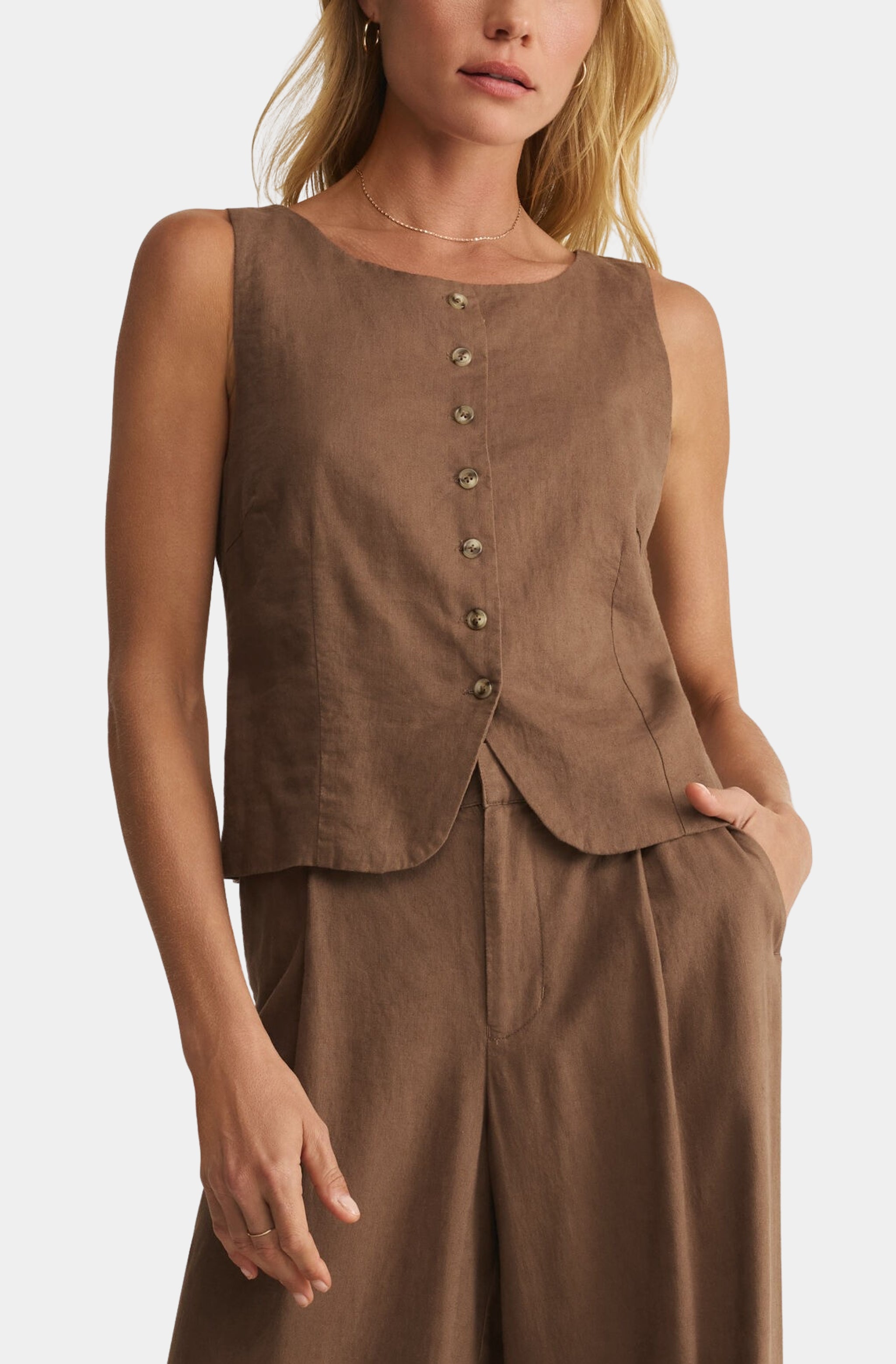 Roman Linen Vest – HEMLINE French Quarter