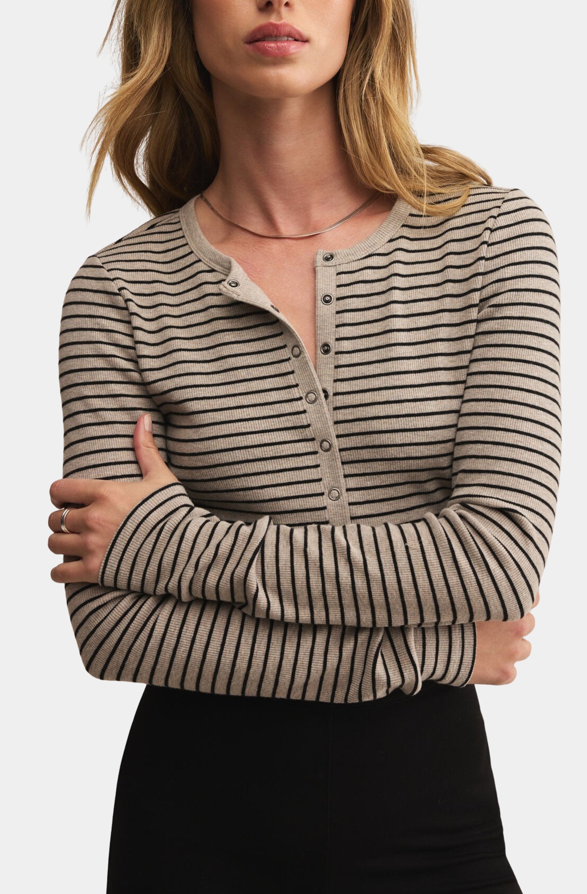 Stella Stripe Henley – HEMLINE French Quarter Stella Stripe Henley – HEMLINE French Quarter