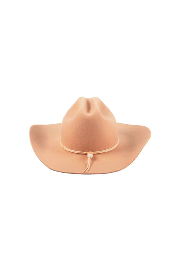 Faux Suede Cowboy Hat w/ Rope Tan Brown Black Western Hats