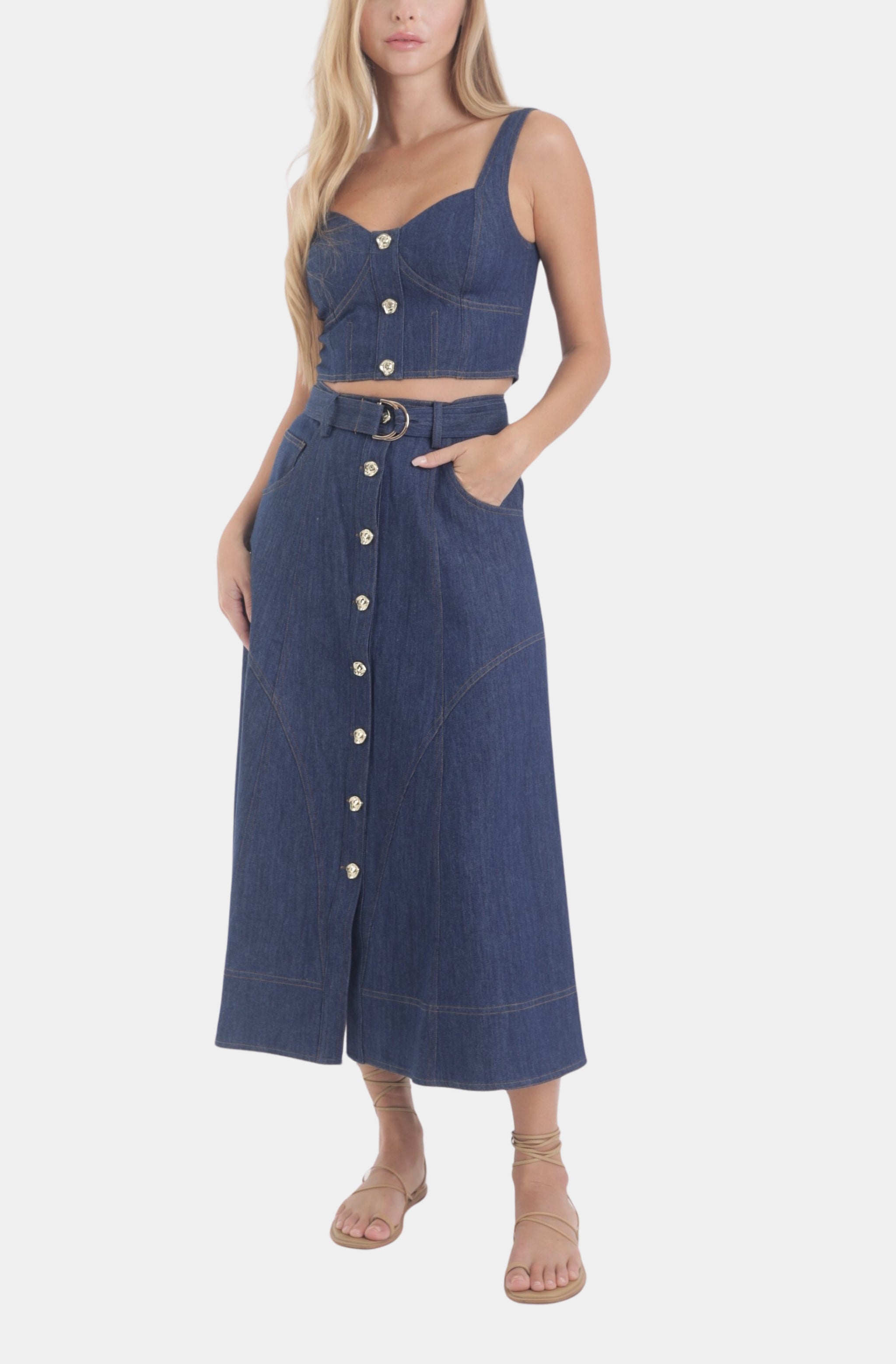 Saro Denim Top
