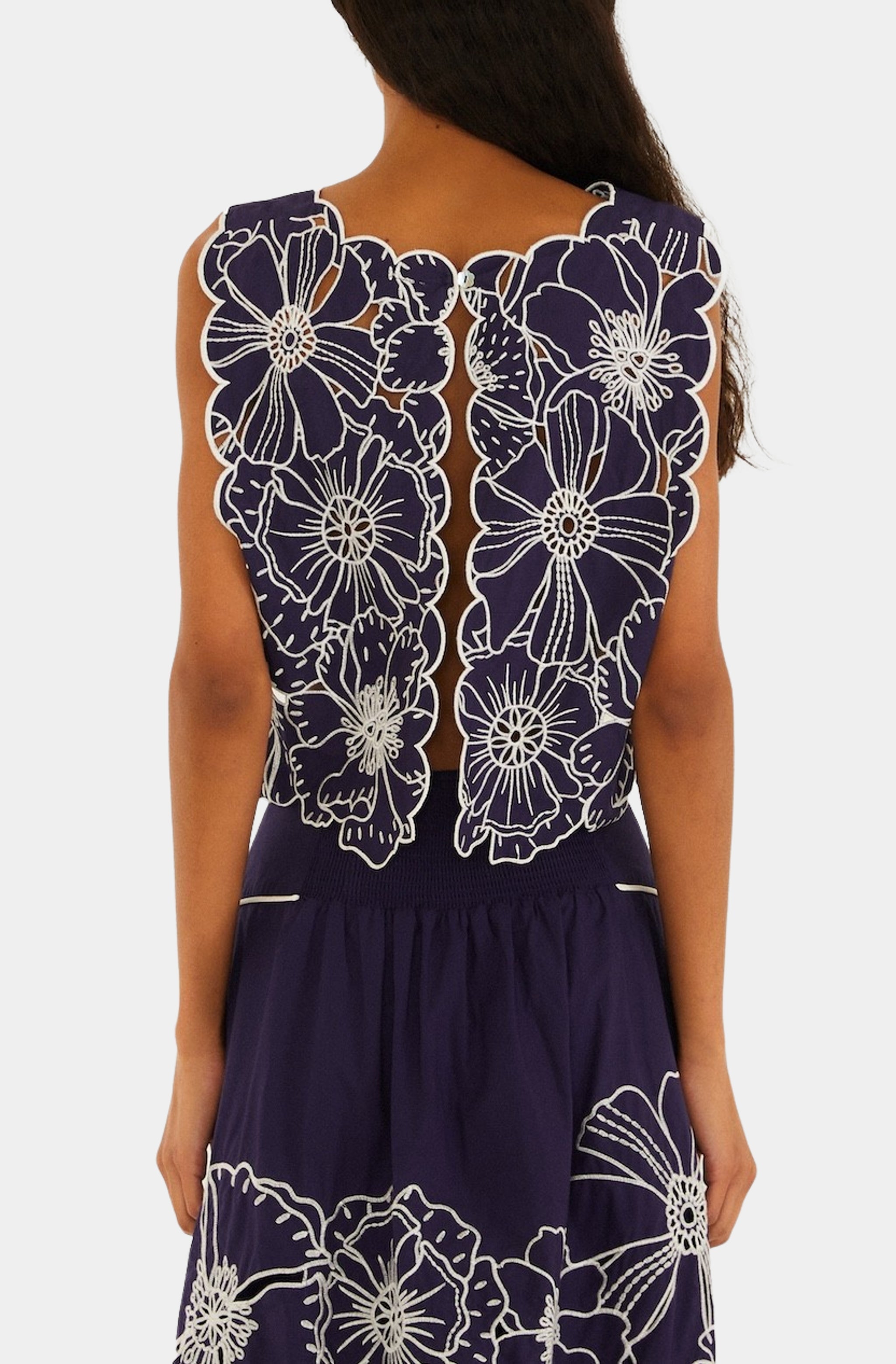 Blue Richelieu Top