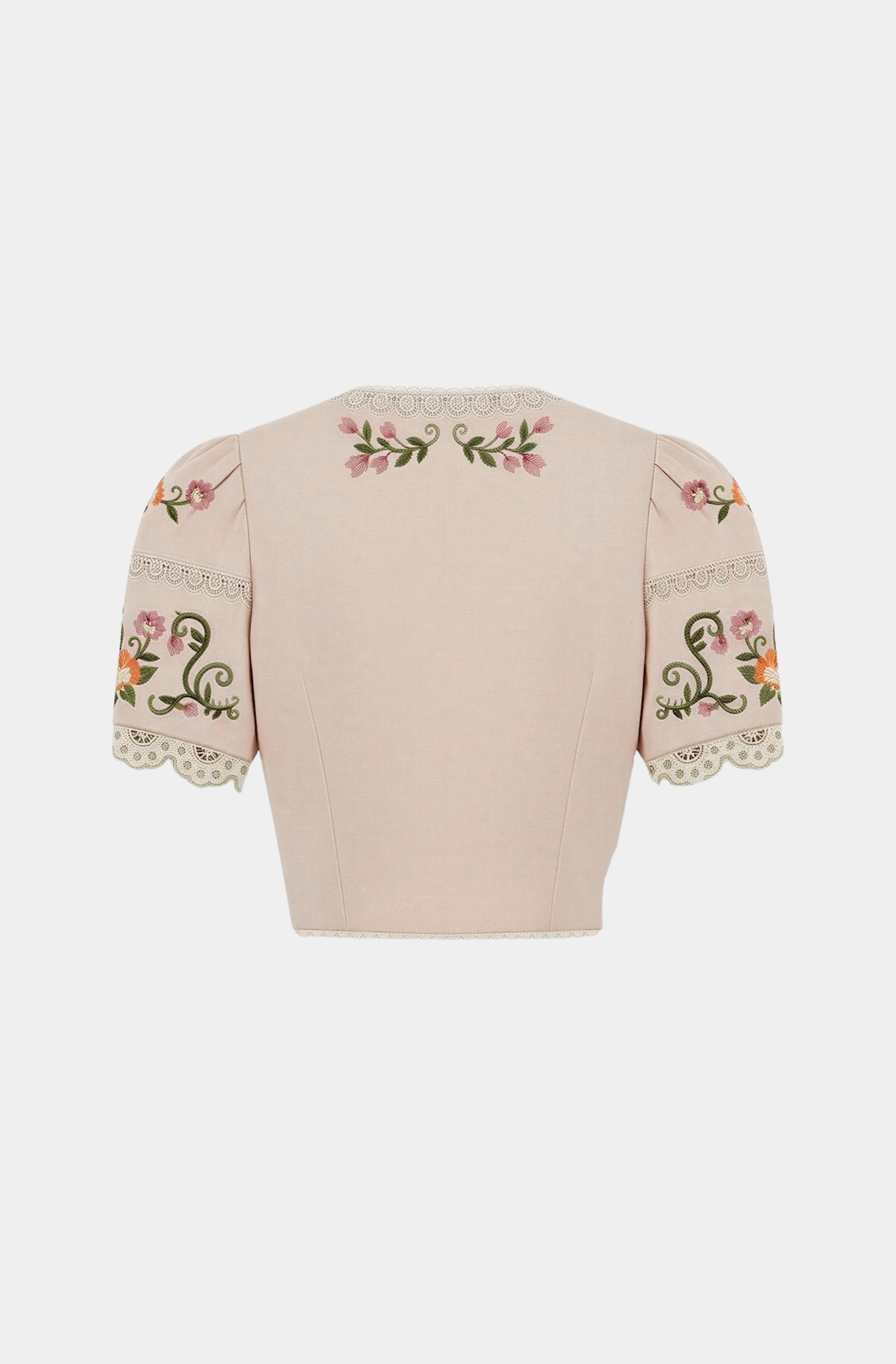 Short Sleeve Embroidery Blouse