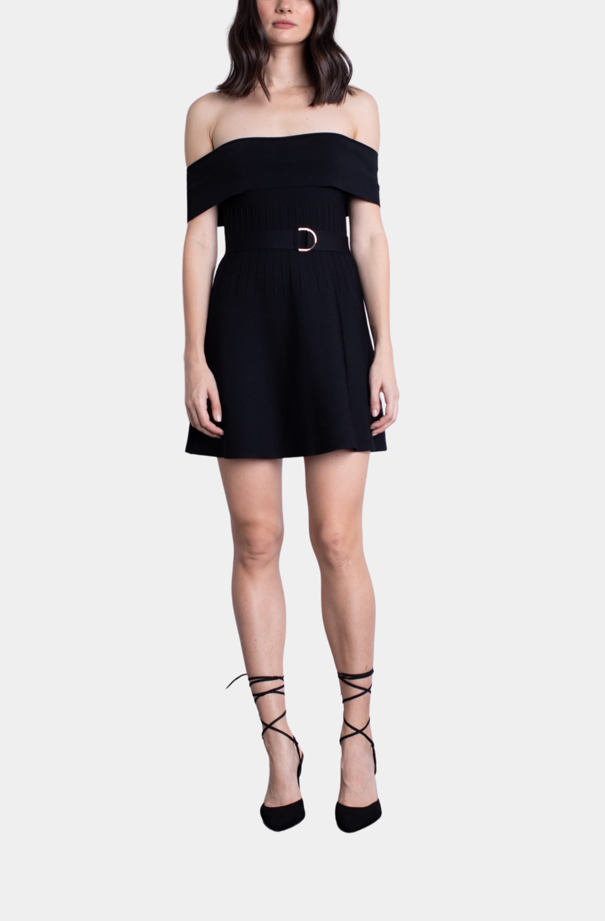 Chic Amaya Mini Knit Dress, perfect for formal occasions