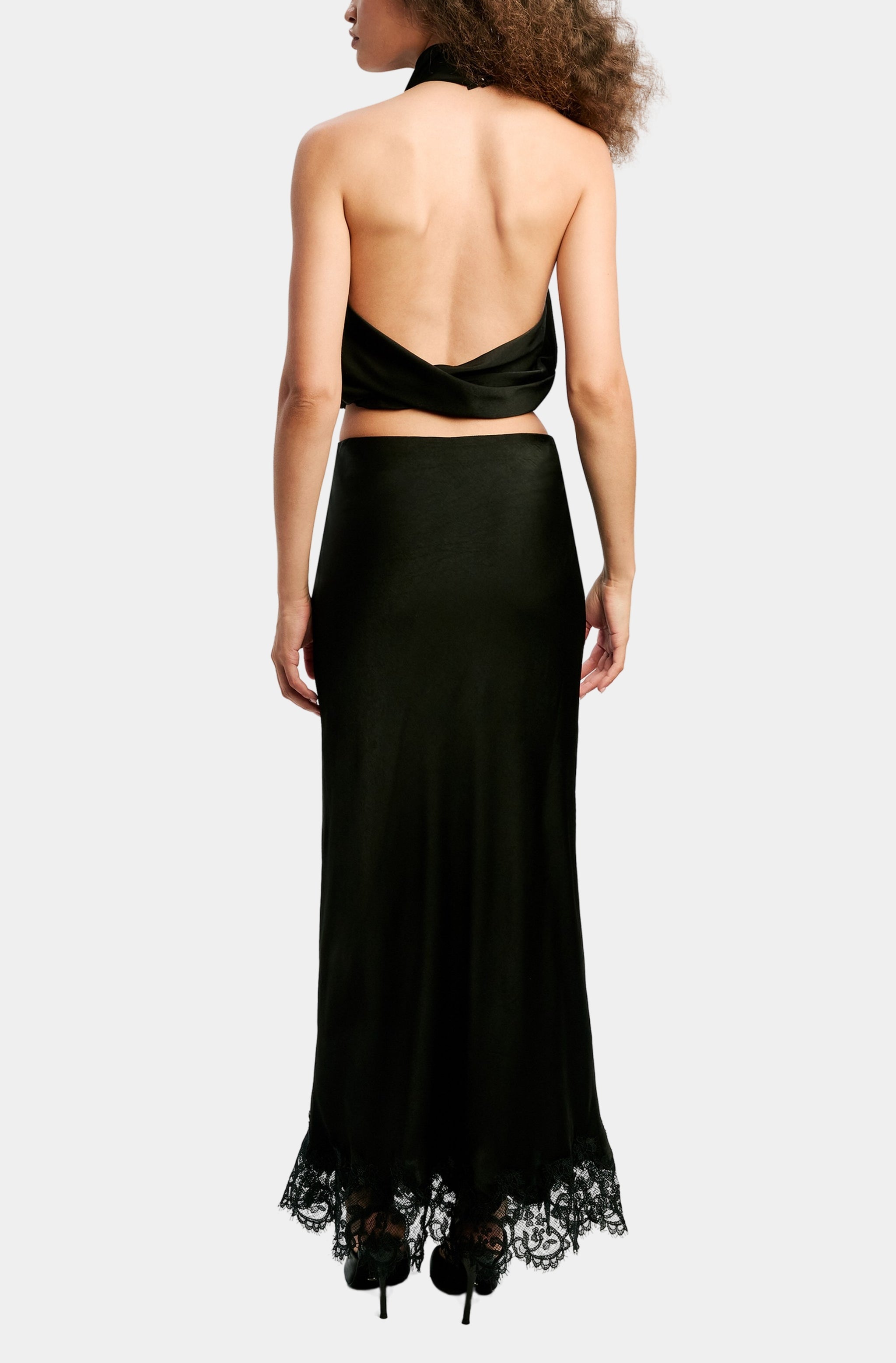 Sandri Satin High Neck Top