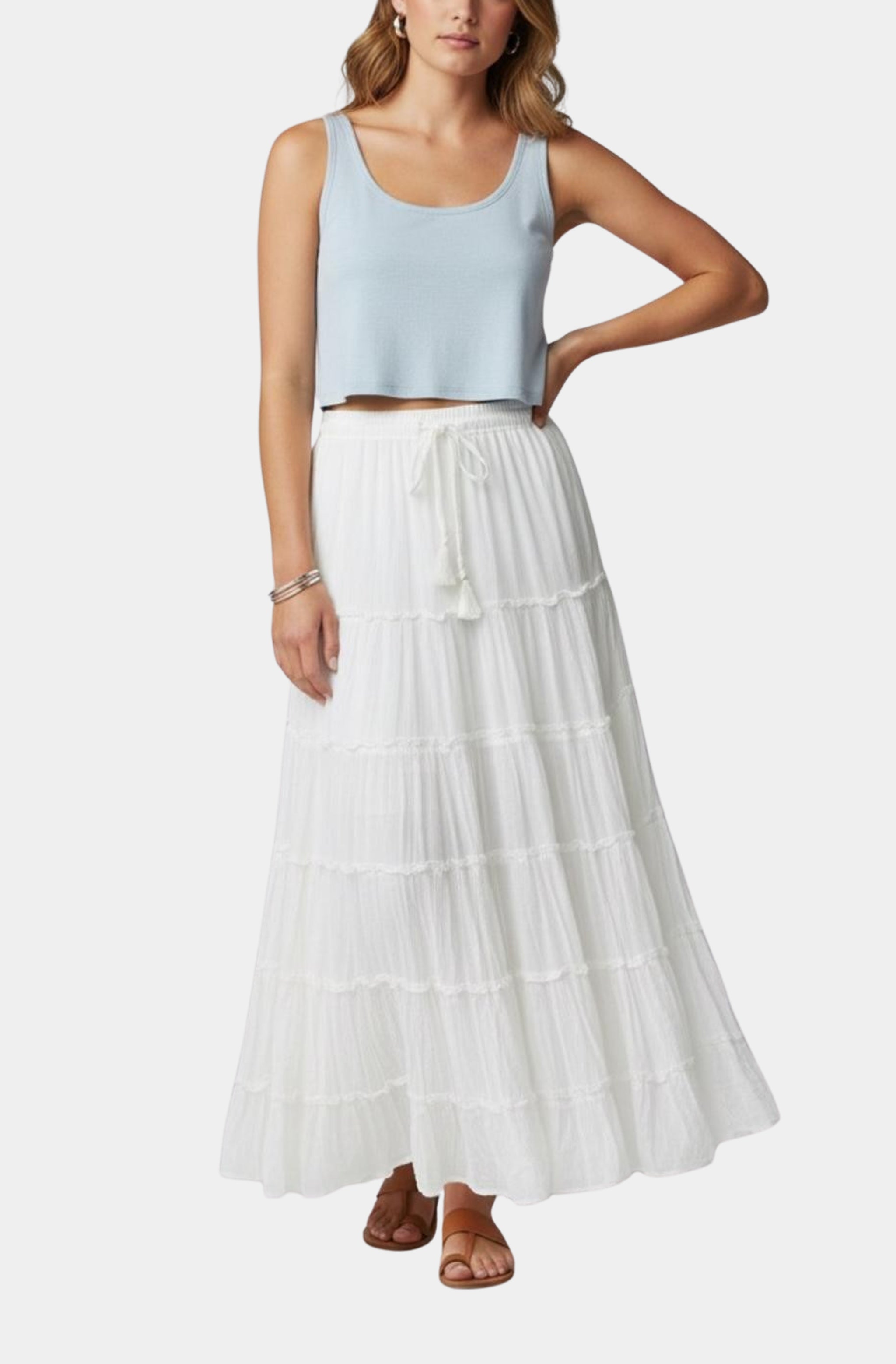 Abito in maglia con spalline in strass bianco - R.a. Boutique Abito in maglia con spalline in strass bianco - R.a. Boutique