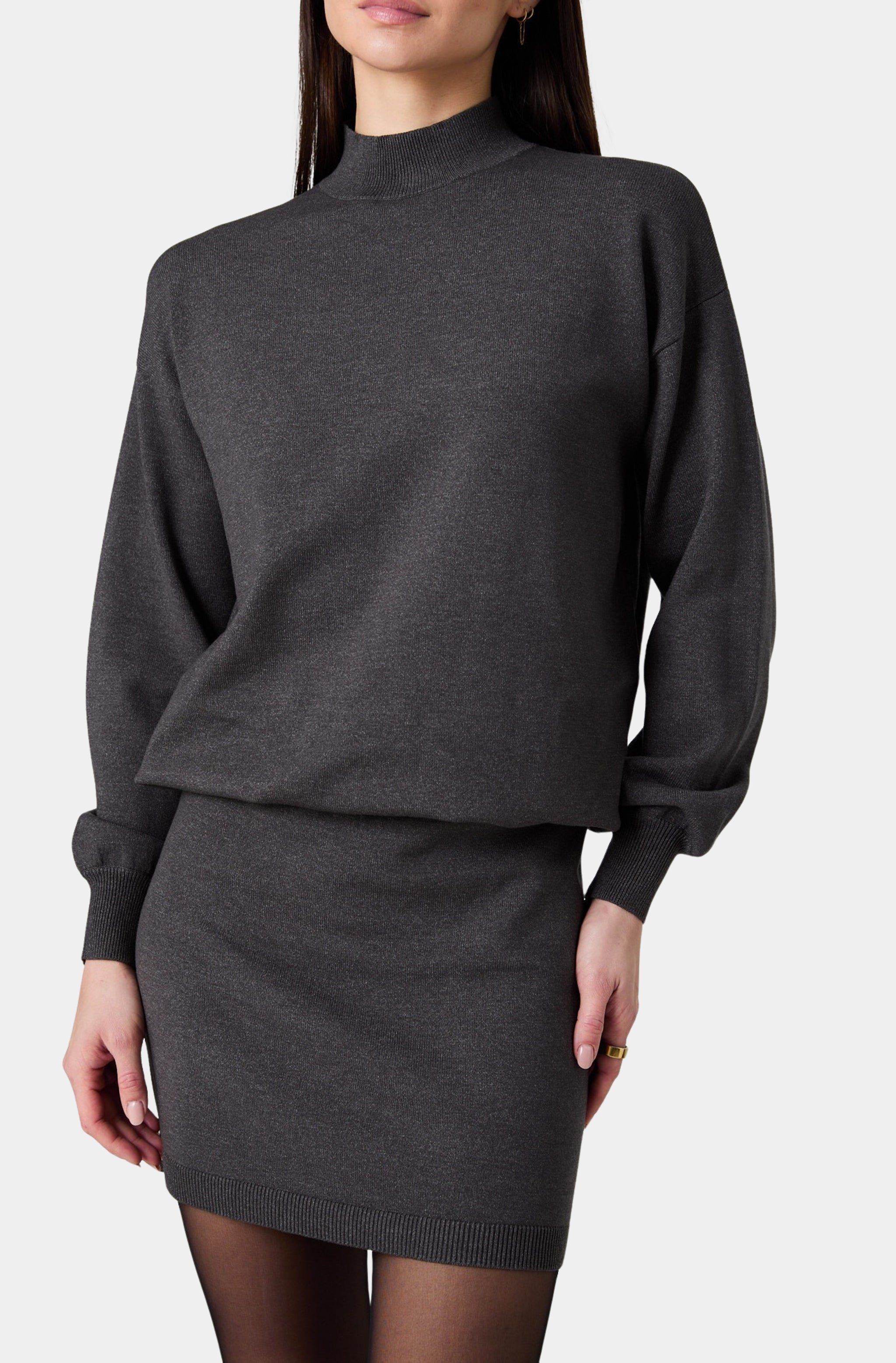 Cosysoft Long Sleeve Blouson Mini Dress
