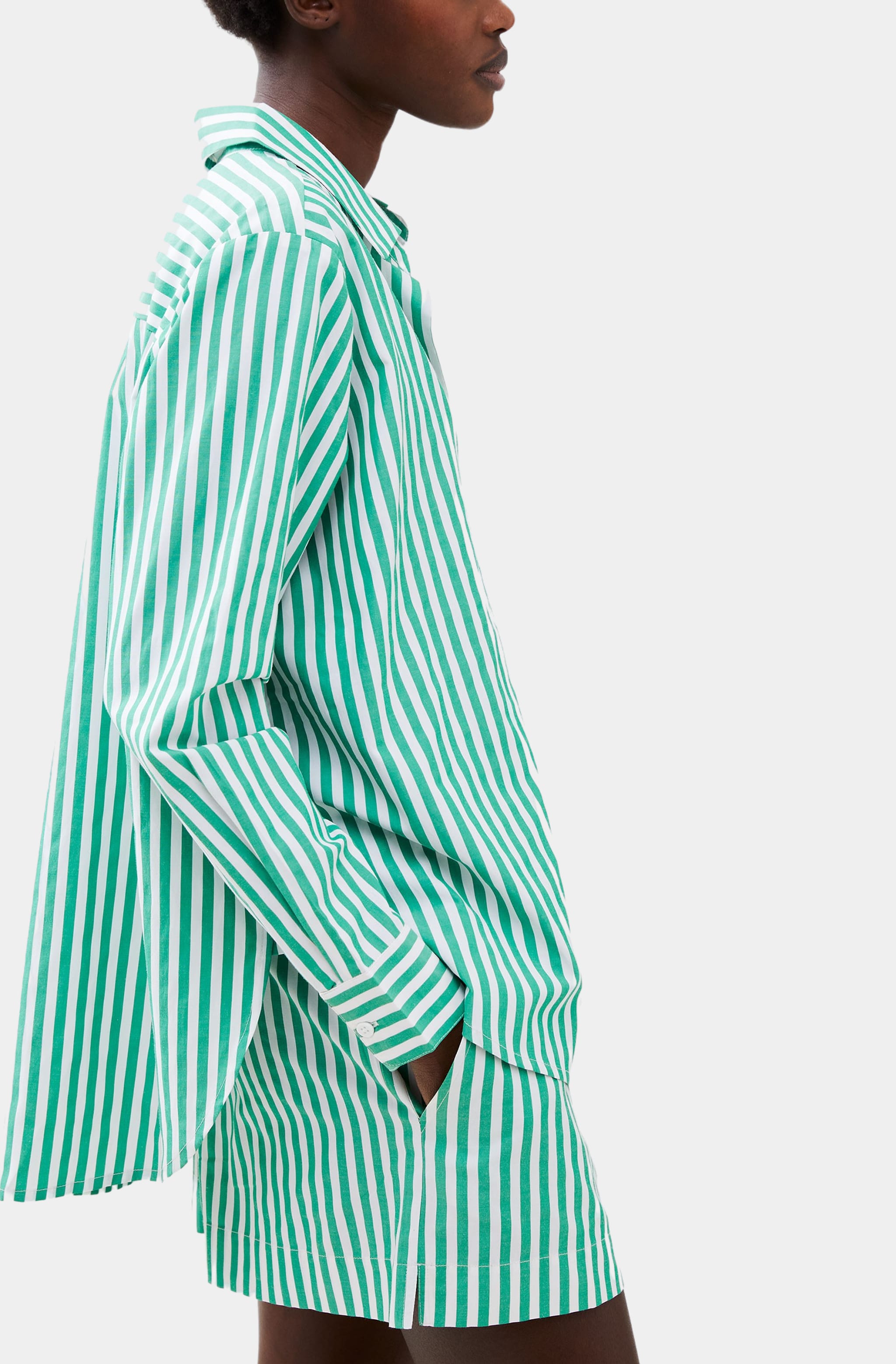 Thick Stripe Relaxed Pop Over Top