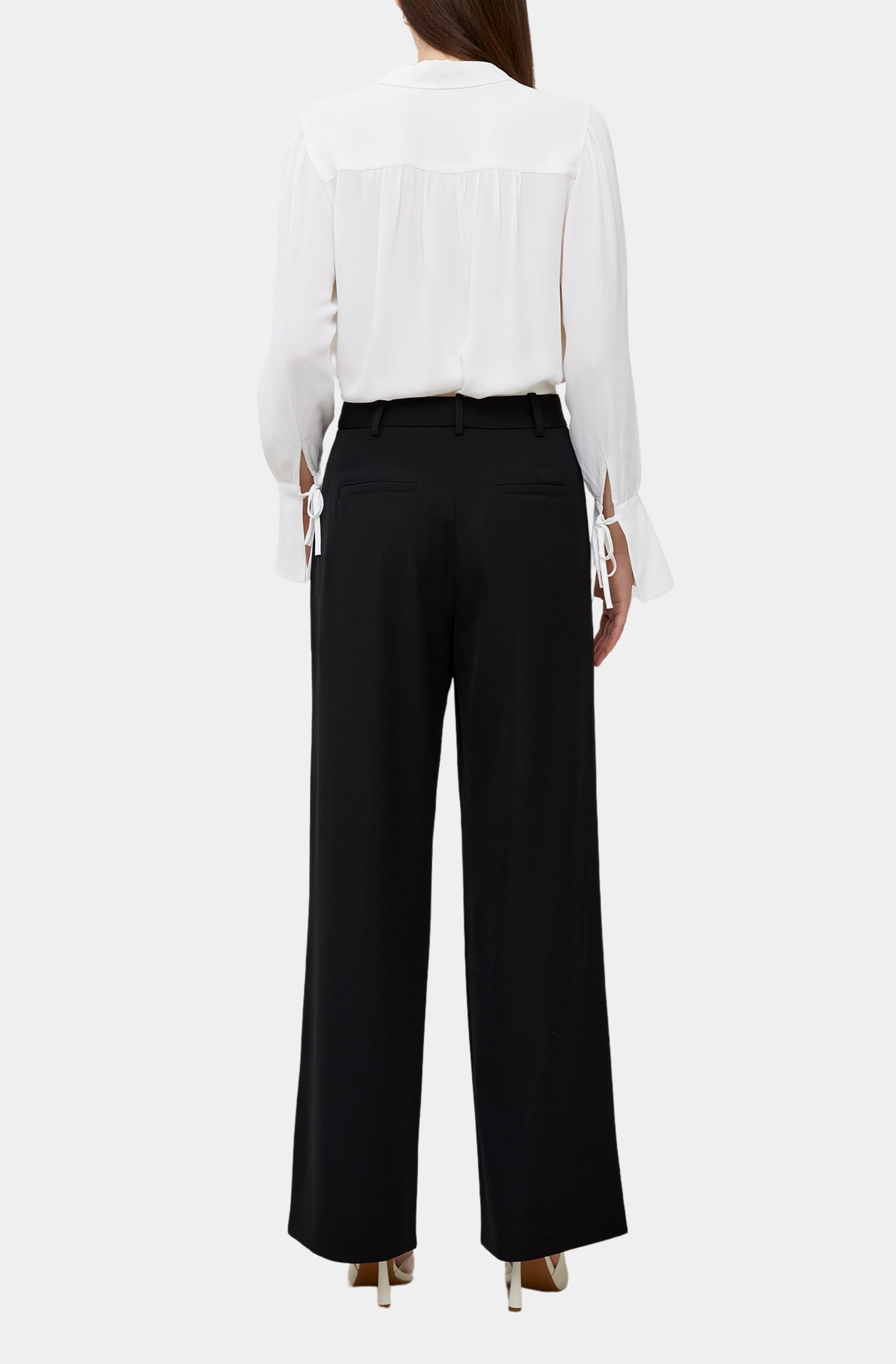 Black Harrie Suiting Trouser, high waist, back view