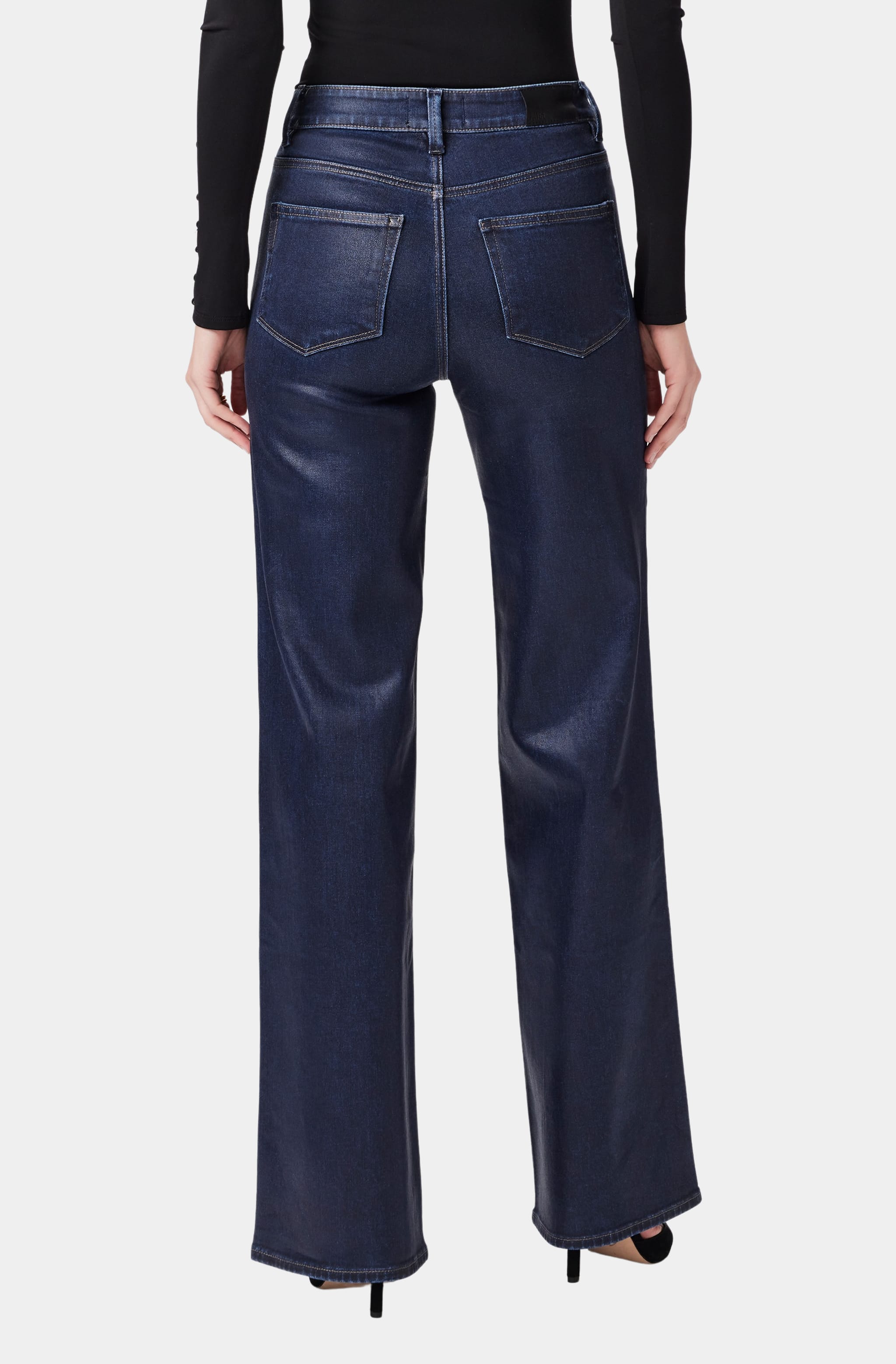 Sasha high-rise wide leg jeans, back view