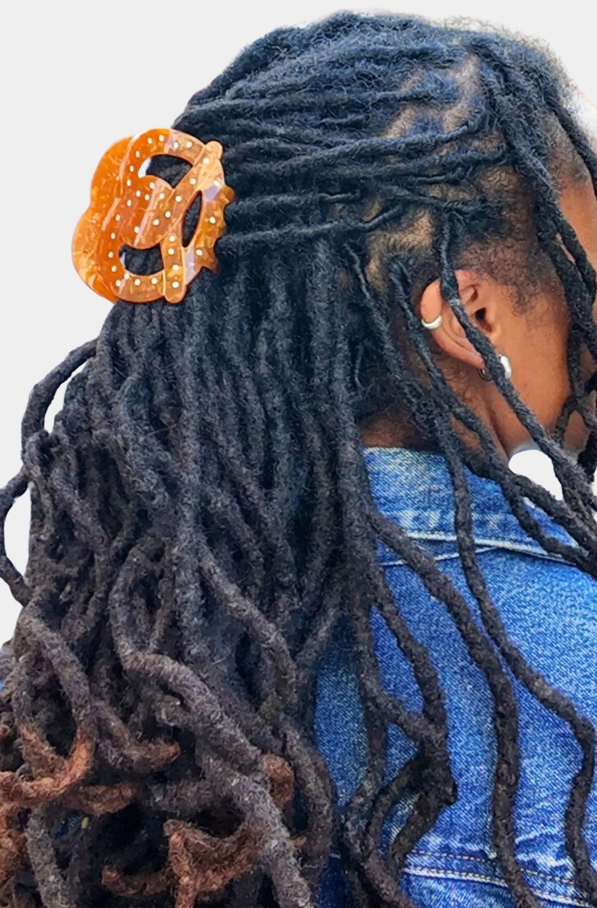 Hand-Painted Pretzel Claw Hair Clip