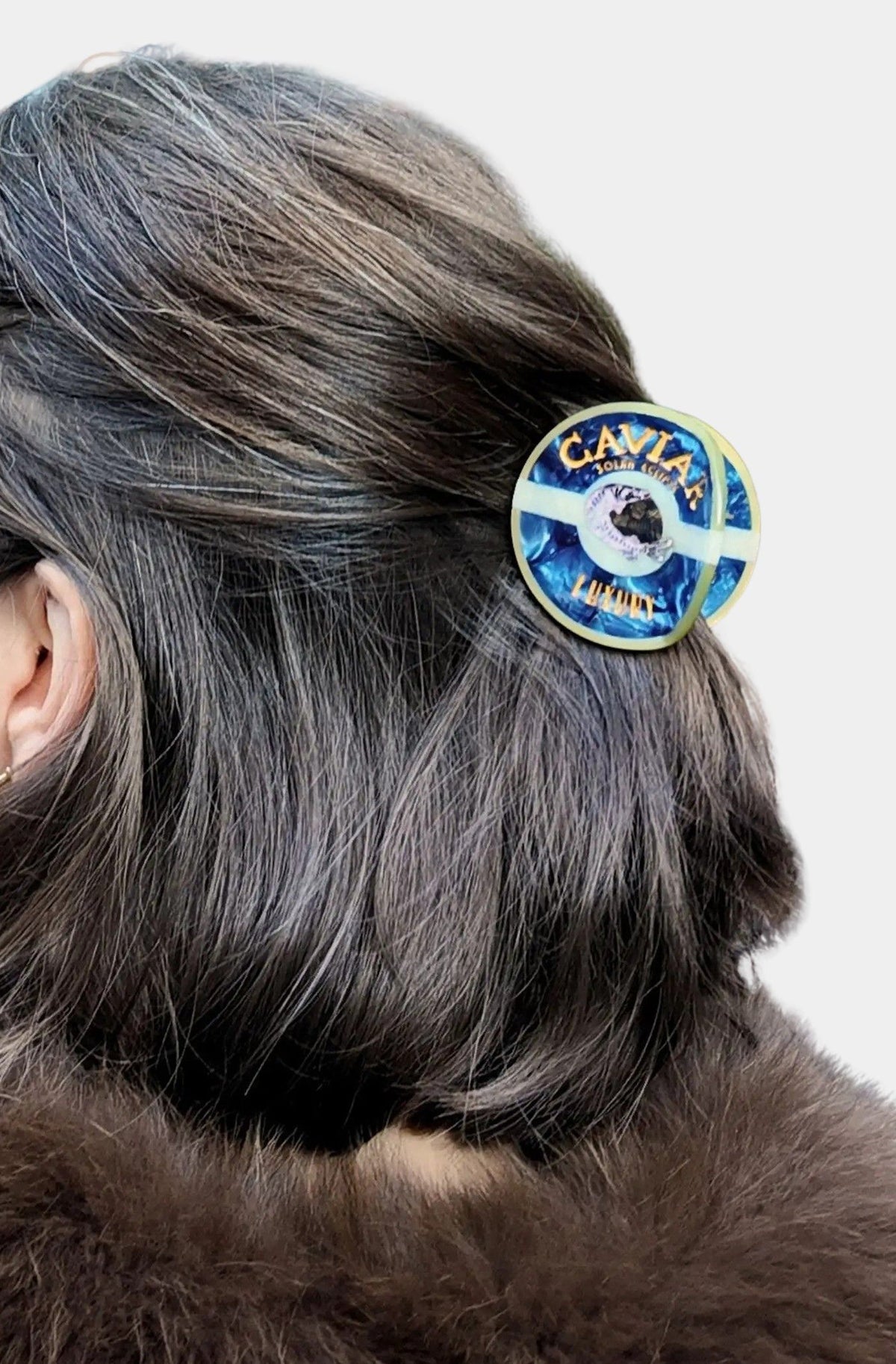 Hand-Painted Caviar Claw Hair Clip