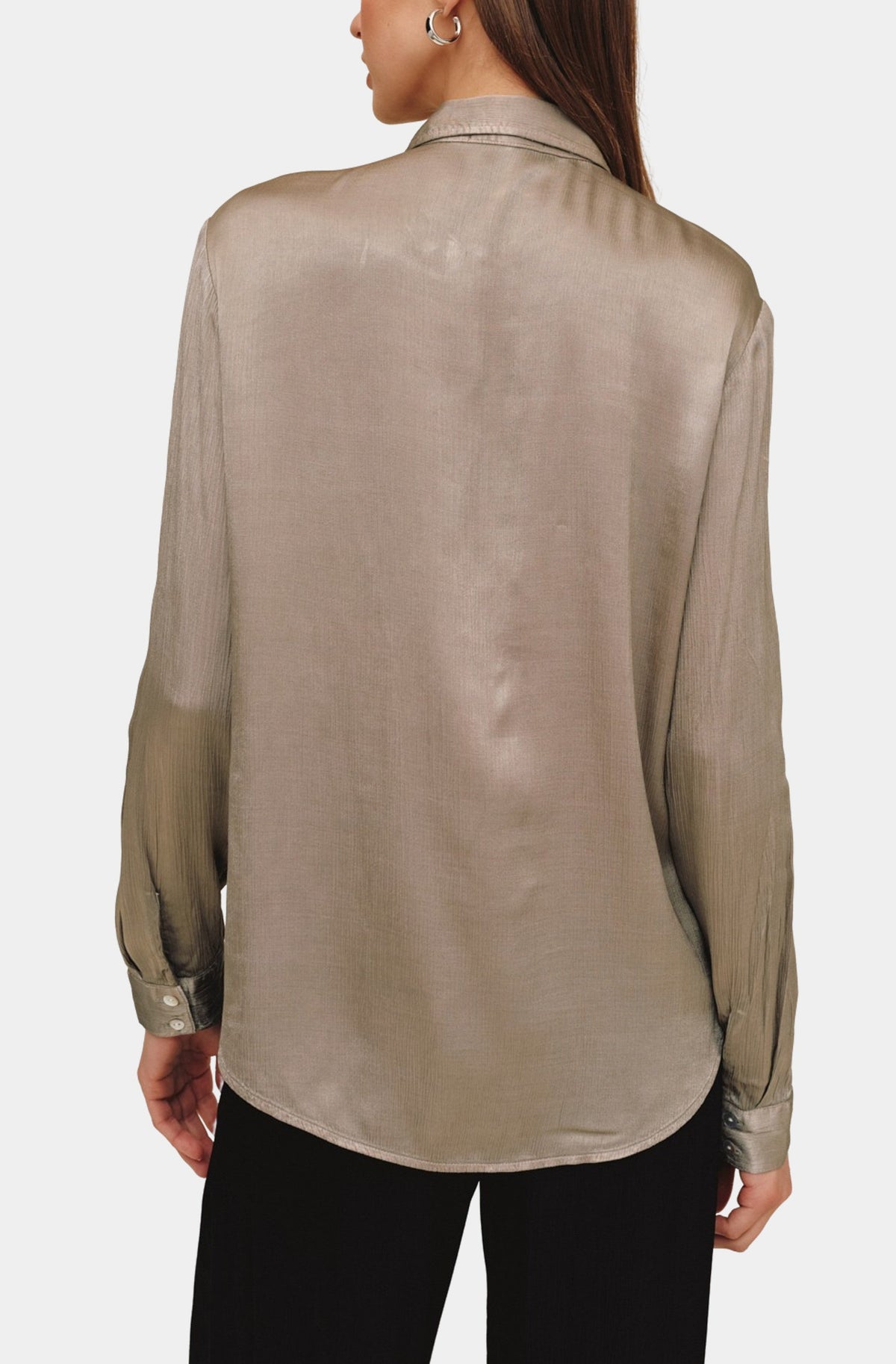 Long Sleeve Clean Button Down Shirt