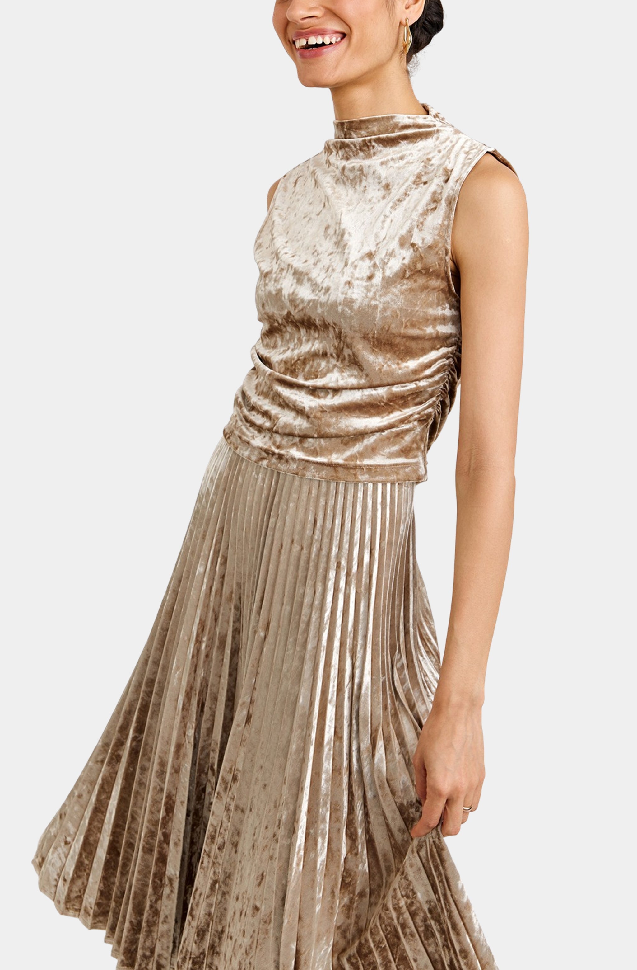 Sleeveless Shirred Top