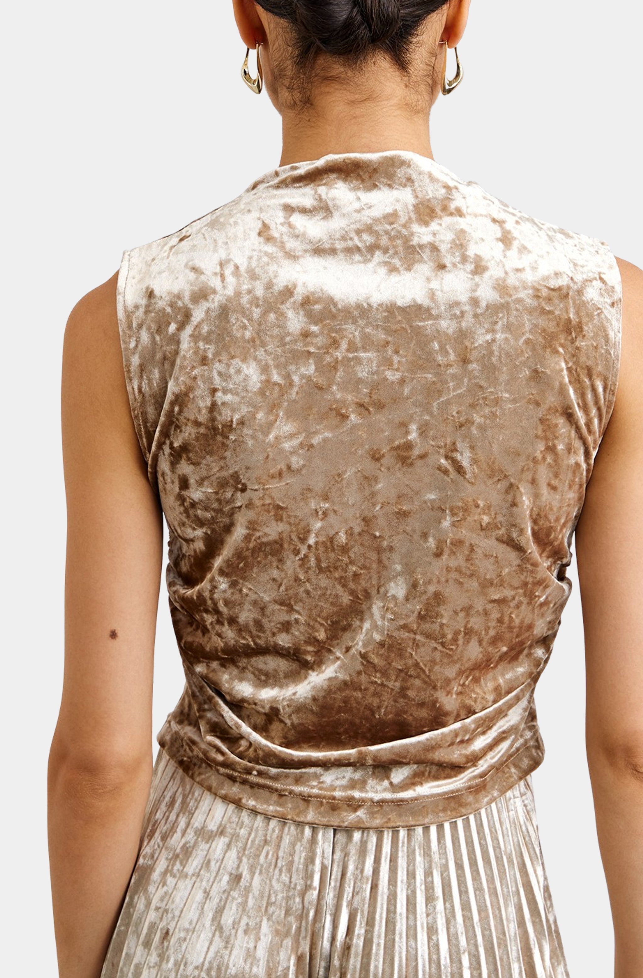 Sleeveless Shirred Top