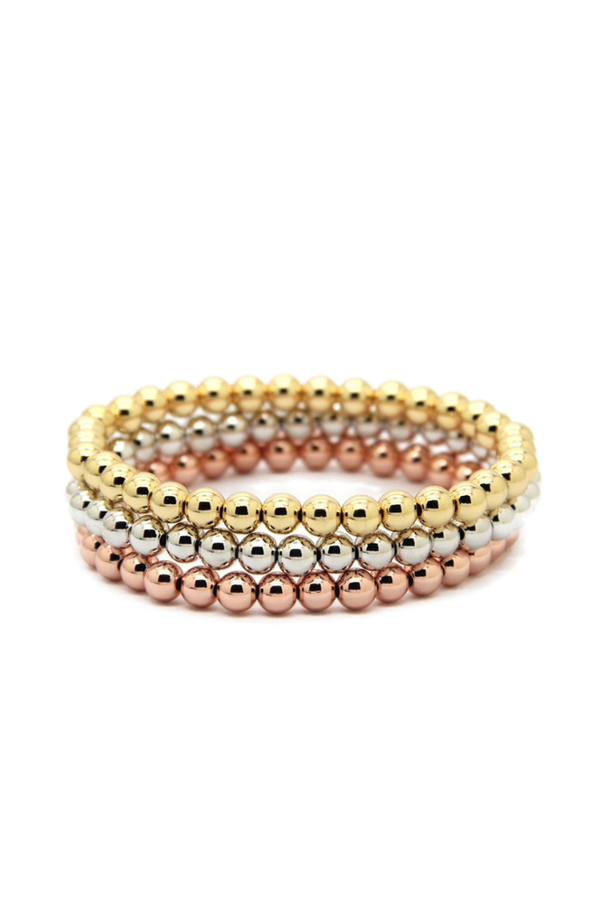 Stainless Steel Ball Stretch Bracelet