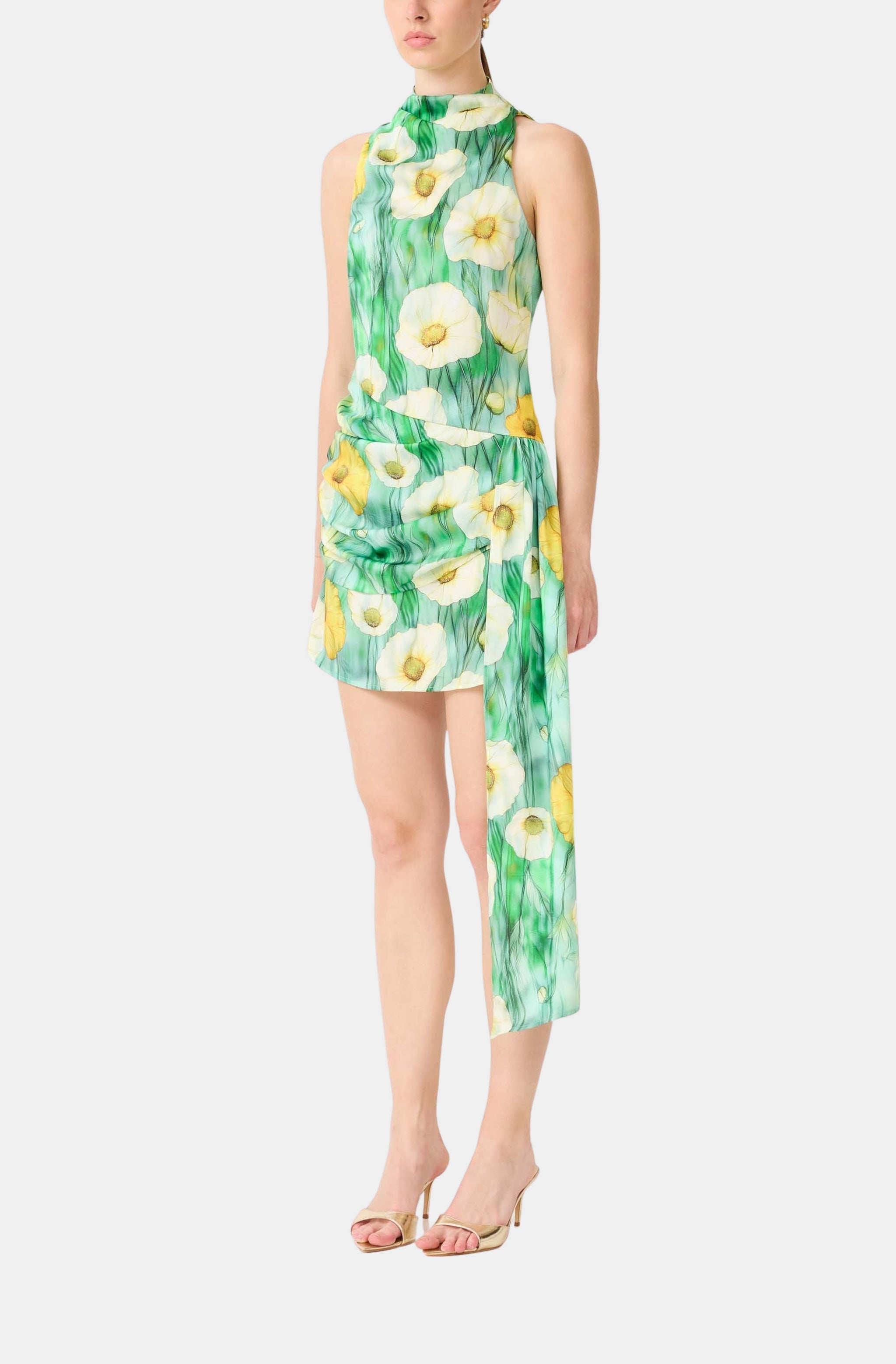 Lilia Highneck Mini Dress