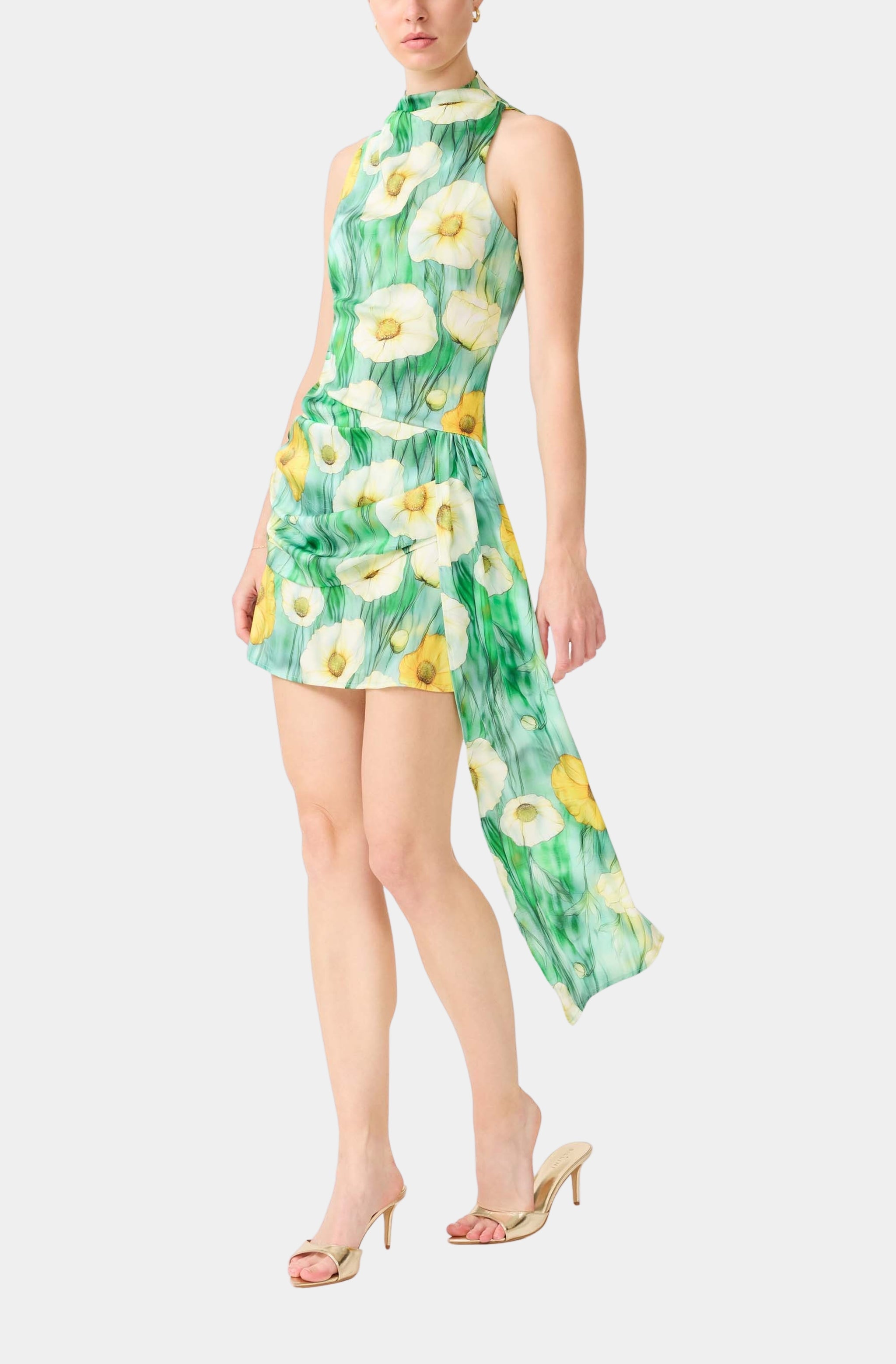 Lilia Highneck Mini Dress