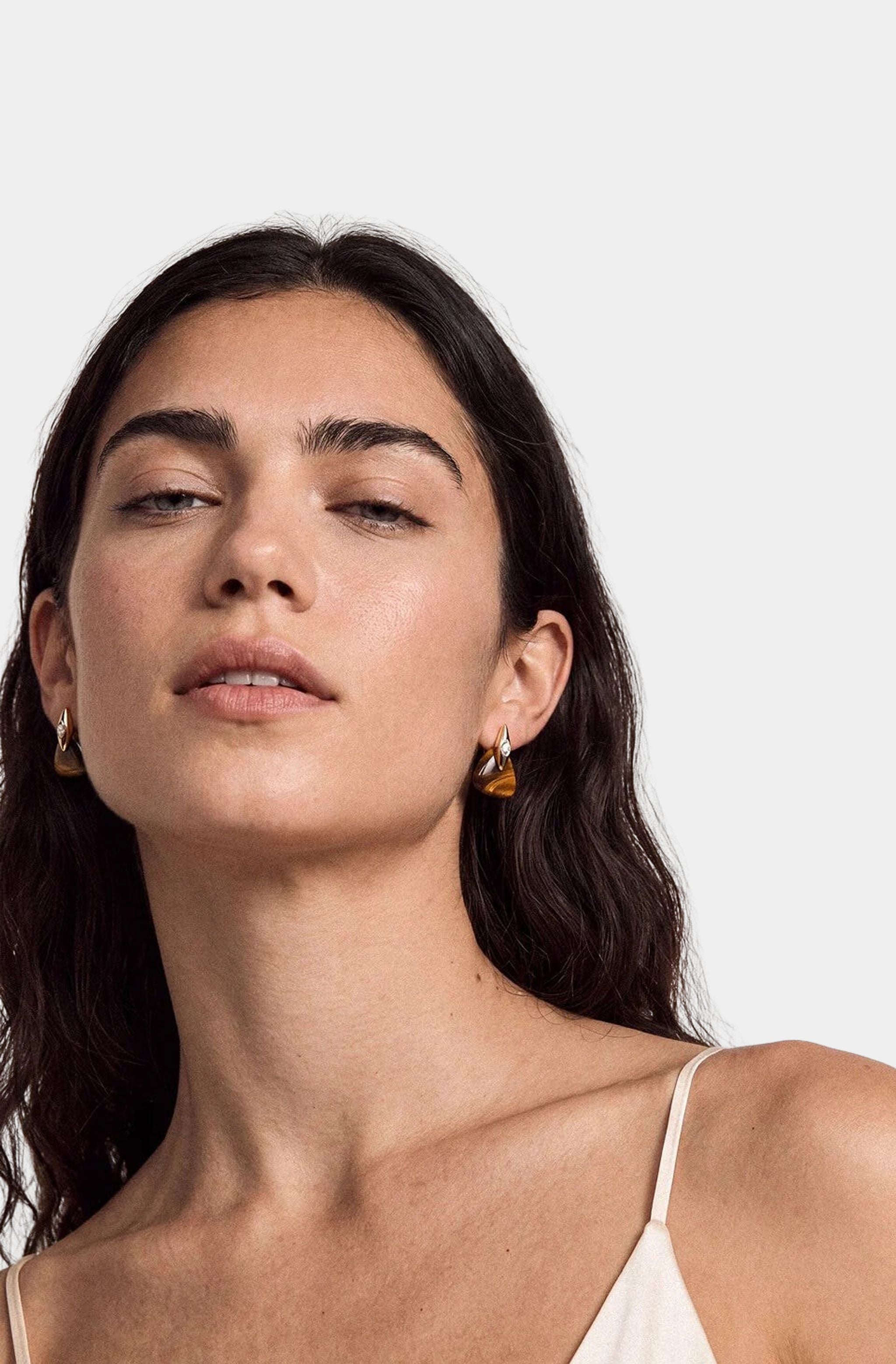 Tiger's Eye Solstice Earring
