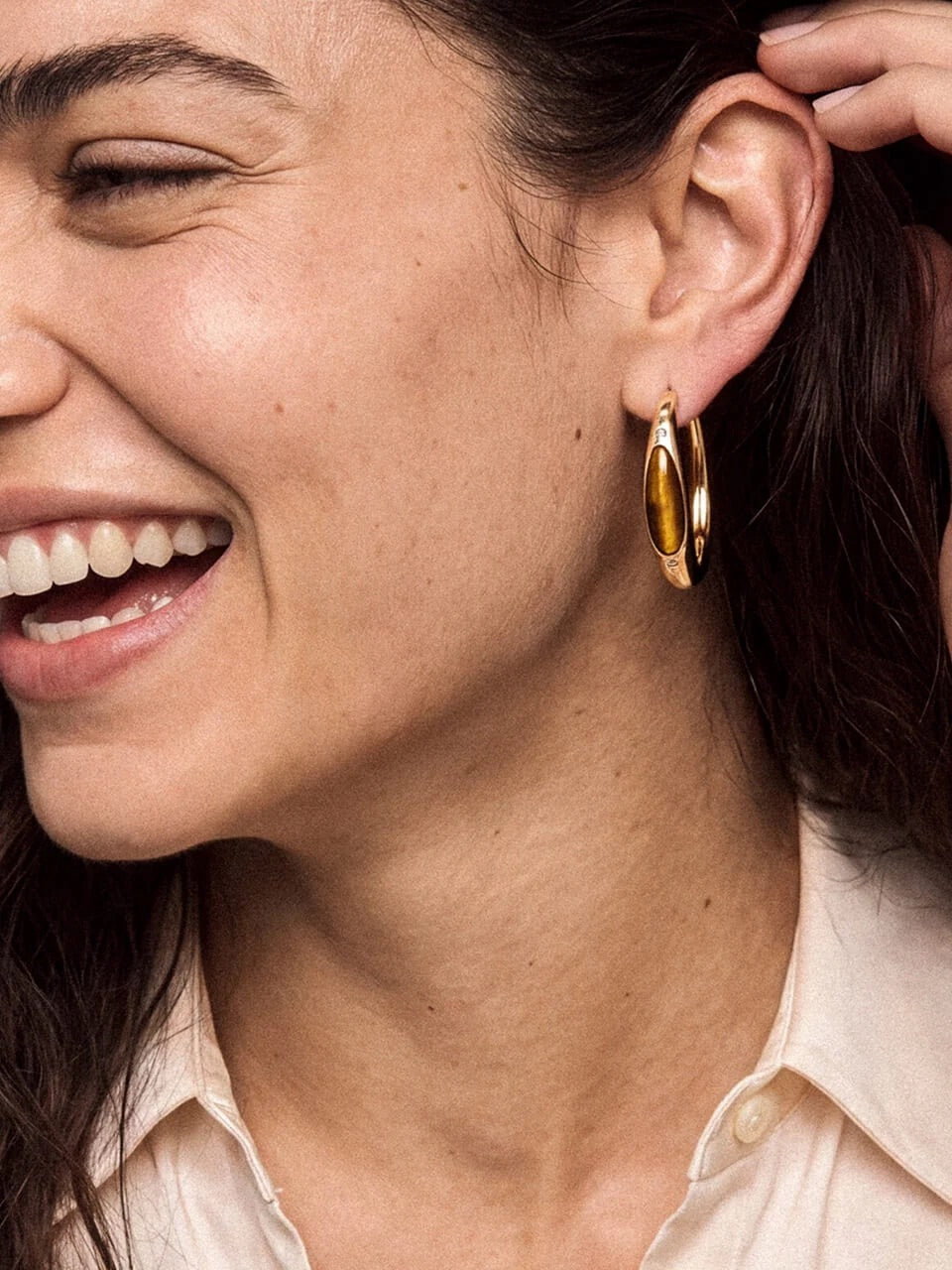 Tiger Solstice Hoop Earring