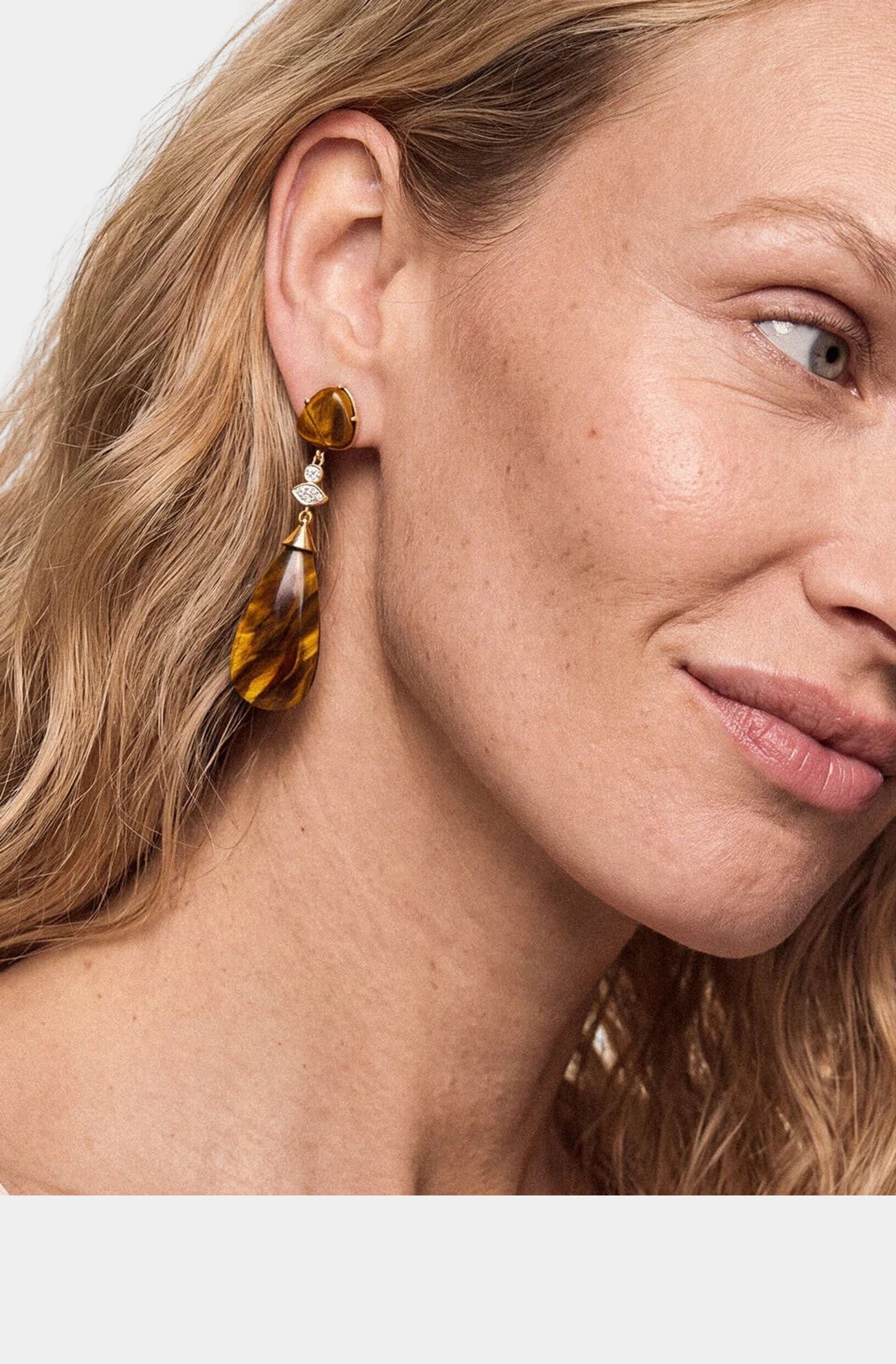 Tiger's Eye Solstice Drop Earring