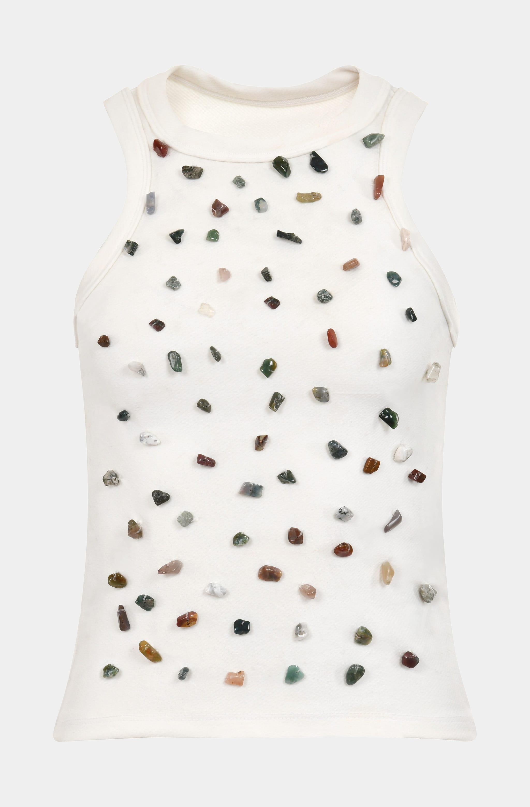 Elia Tank Top with hand embroidered stones