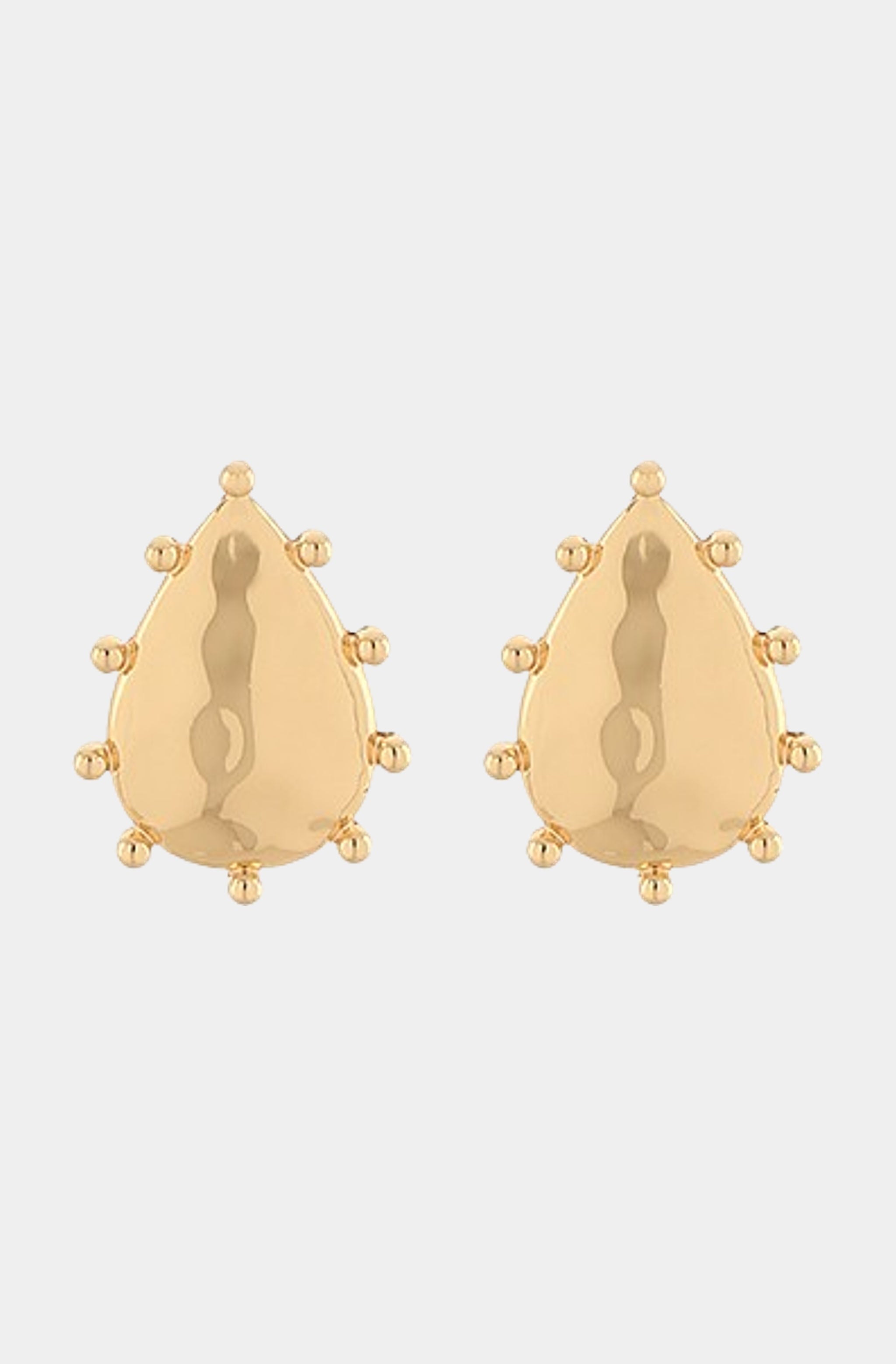 Belle Dotted Teardrop Metal Earrings