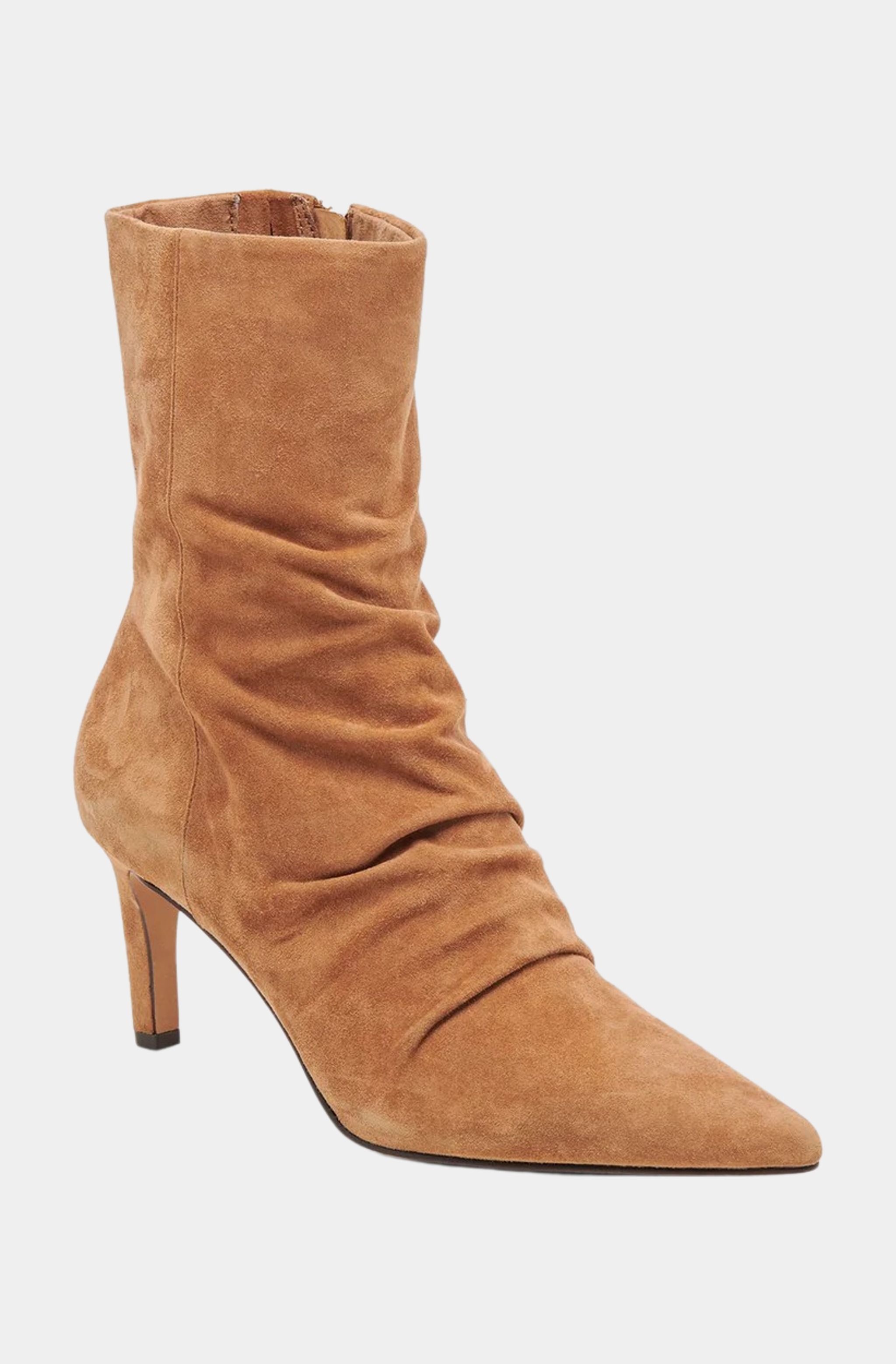 Brown Fernly Boots with pointed toe and mid-ankle height