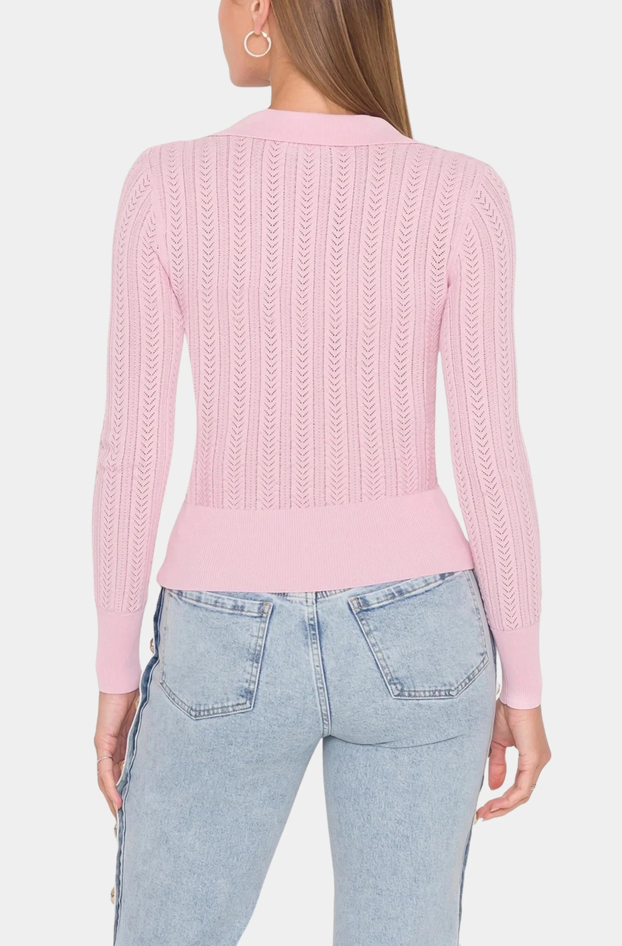 Charlotte Pointelle Rib Cardigan