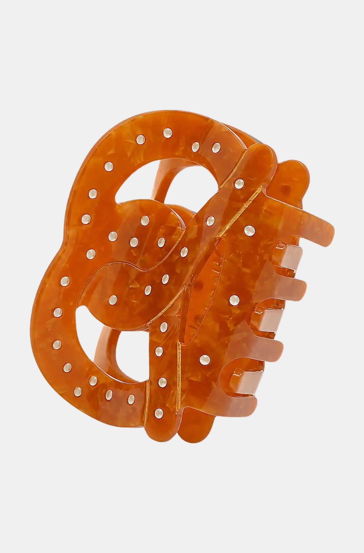 Hand-Painted Pretzel Claw Hair Clip