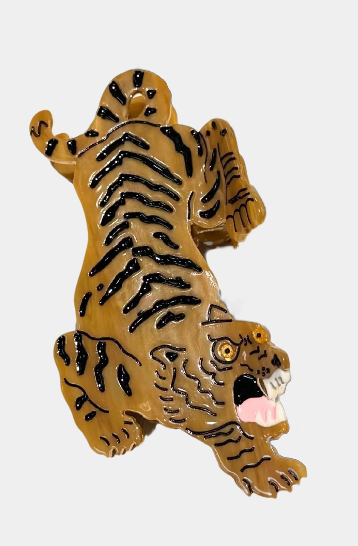 Hand-Painted Tiger Claw Hair Clip