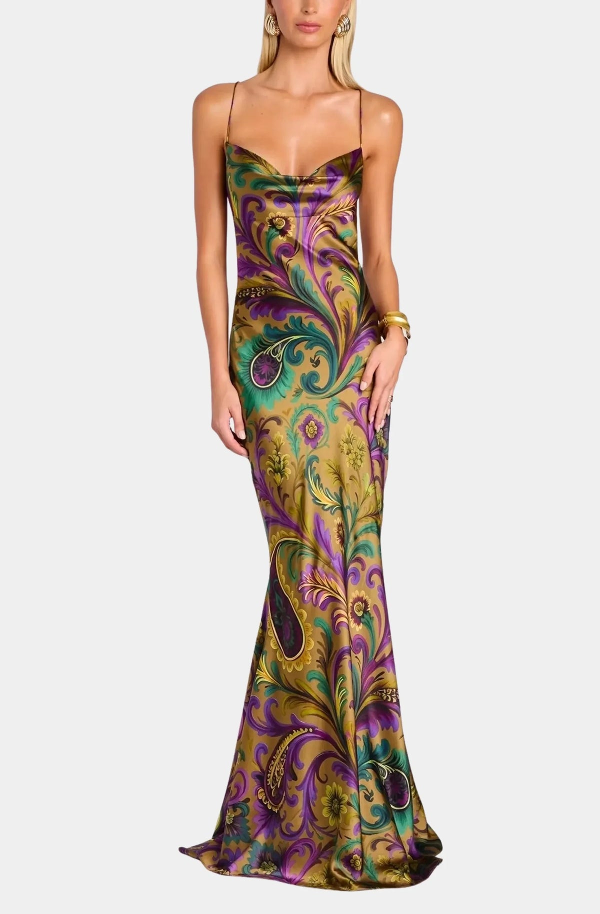 Retrofete Lukka Dress in Ochre Ornate Paisley