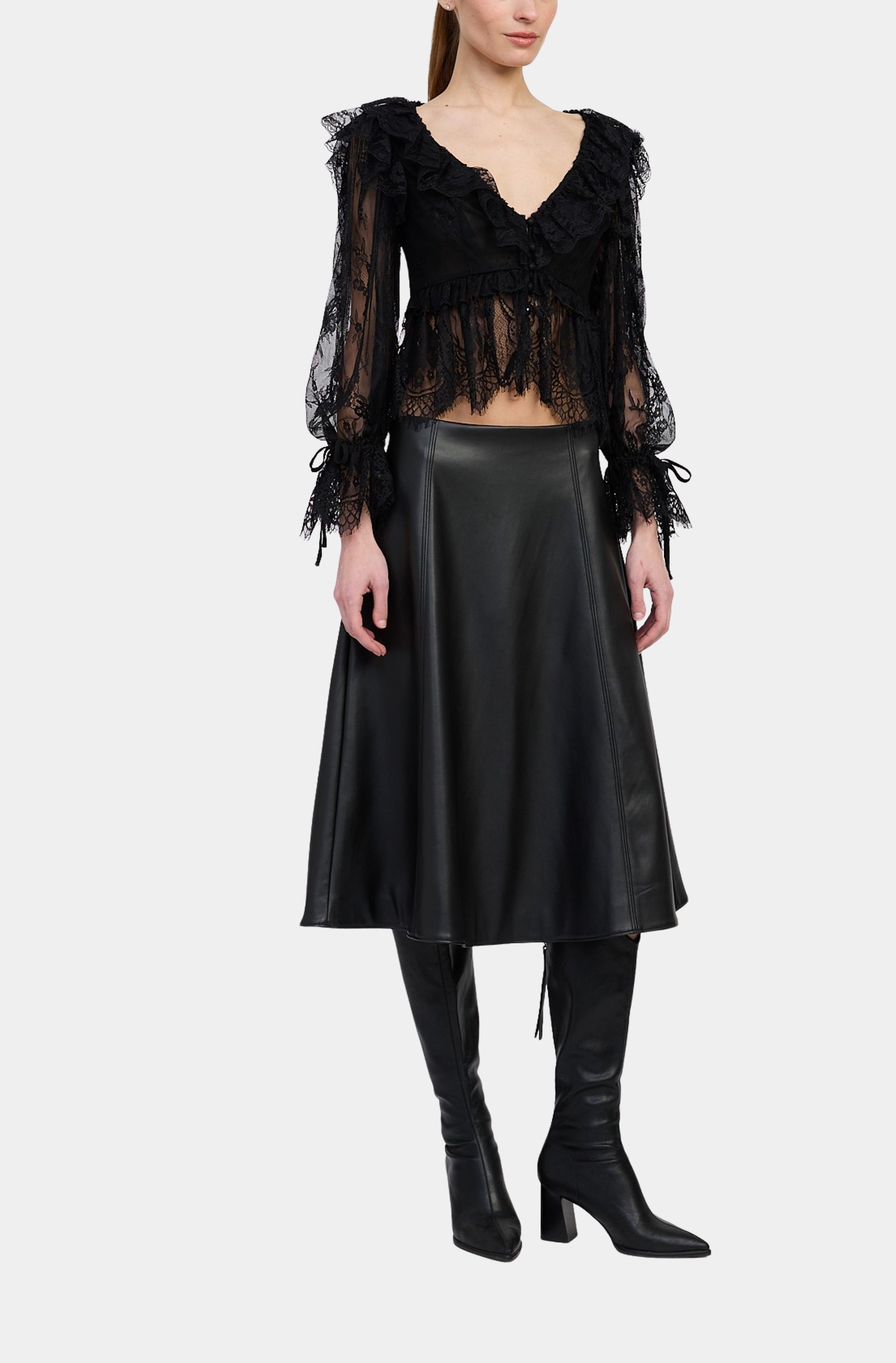 Peregrine Lace Peplum Top