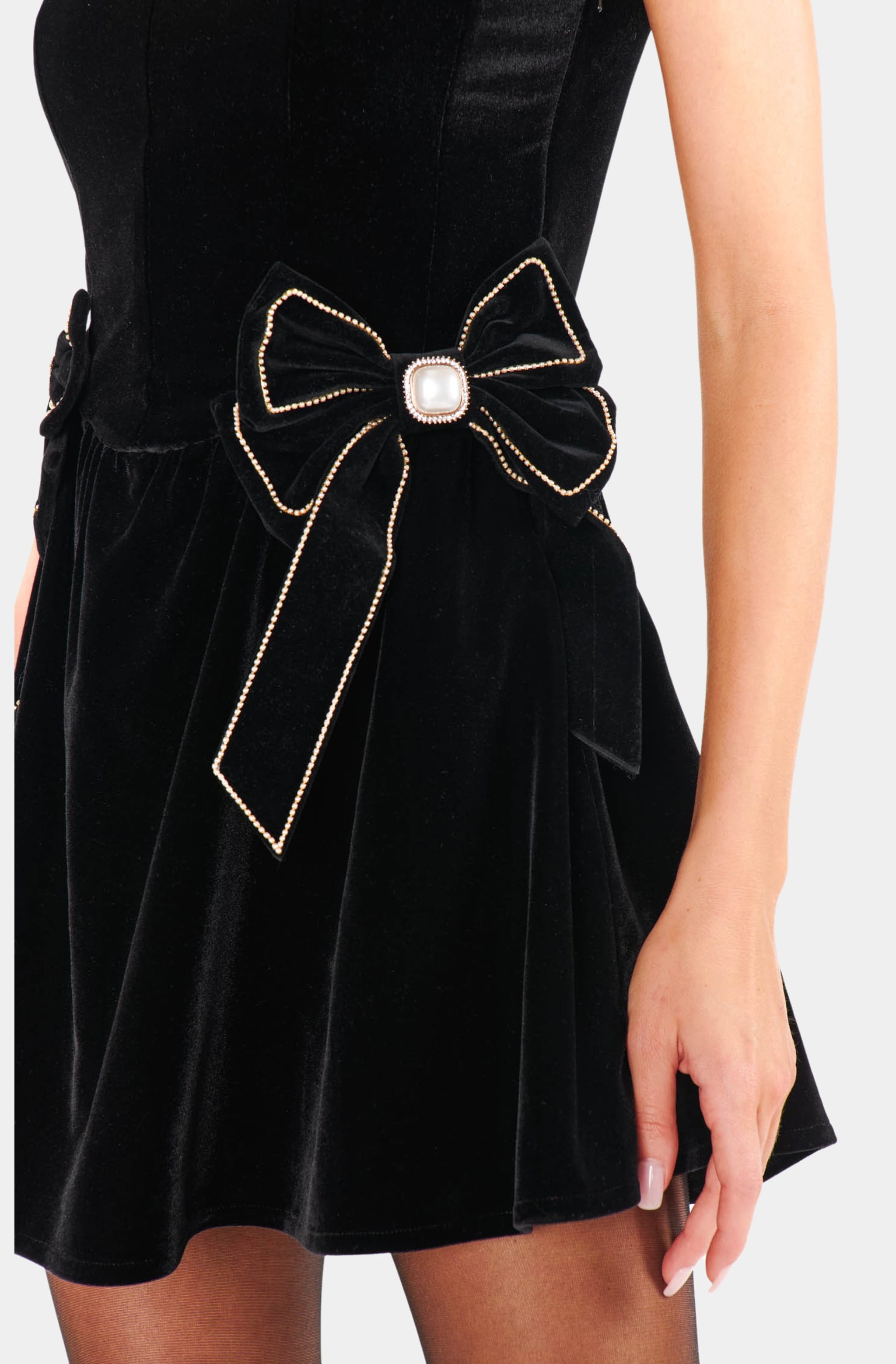 Detail of Ricci Skort Dress with embellished bow