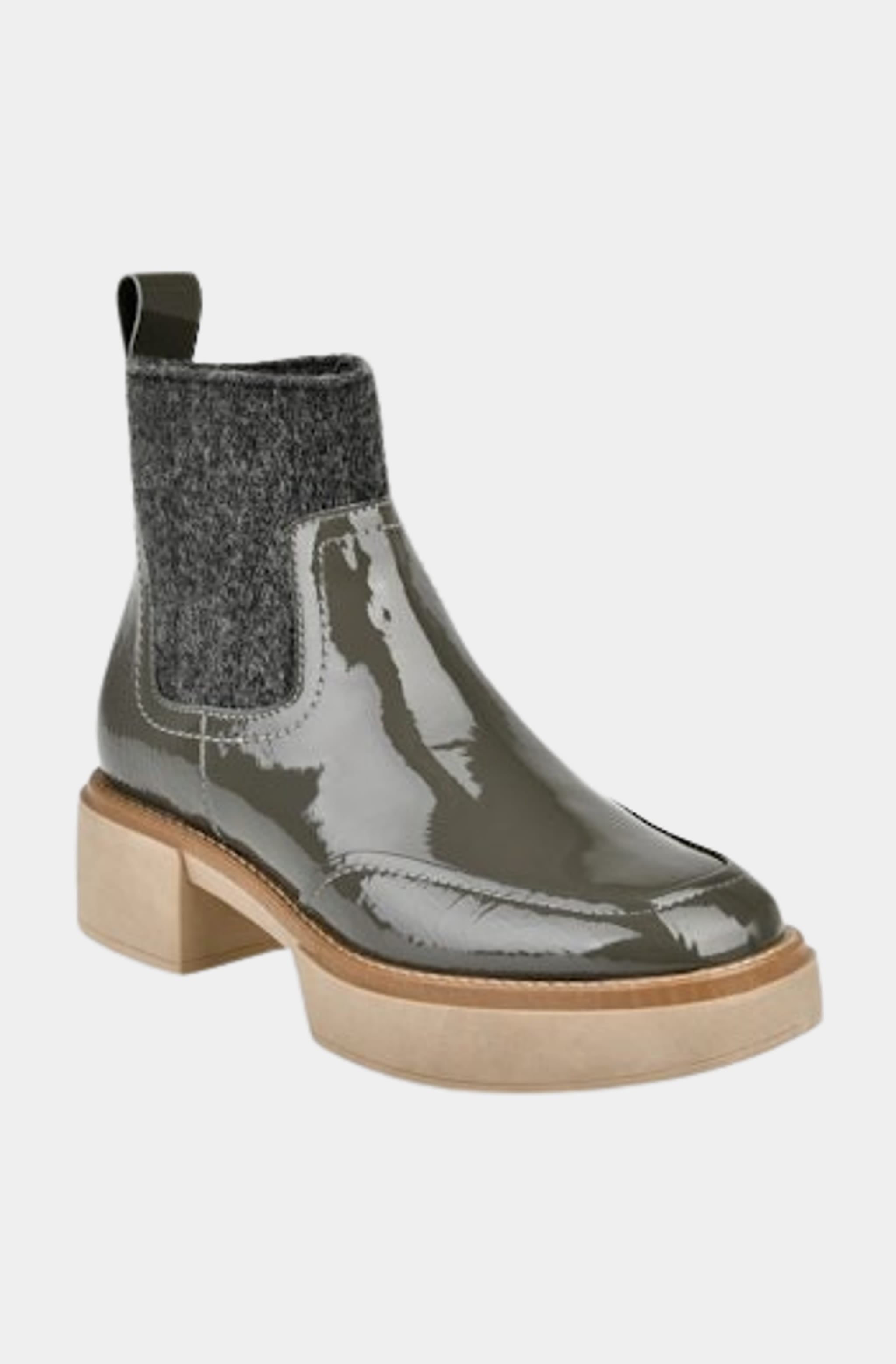 Stylish waterproof booties with chunky heel