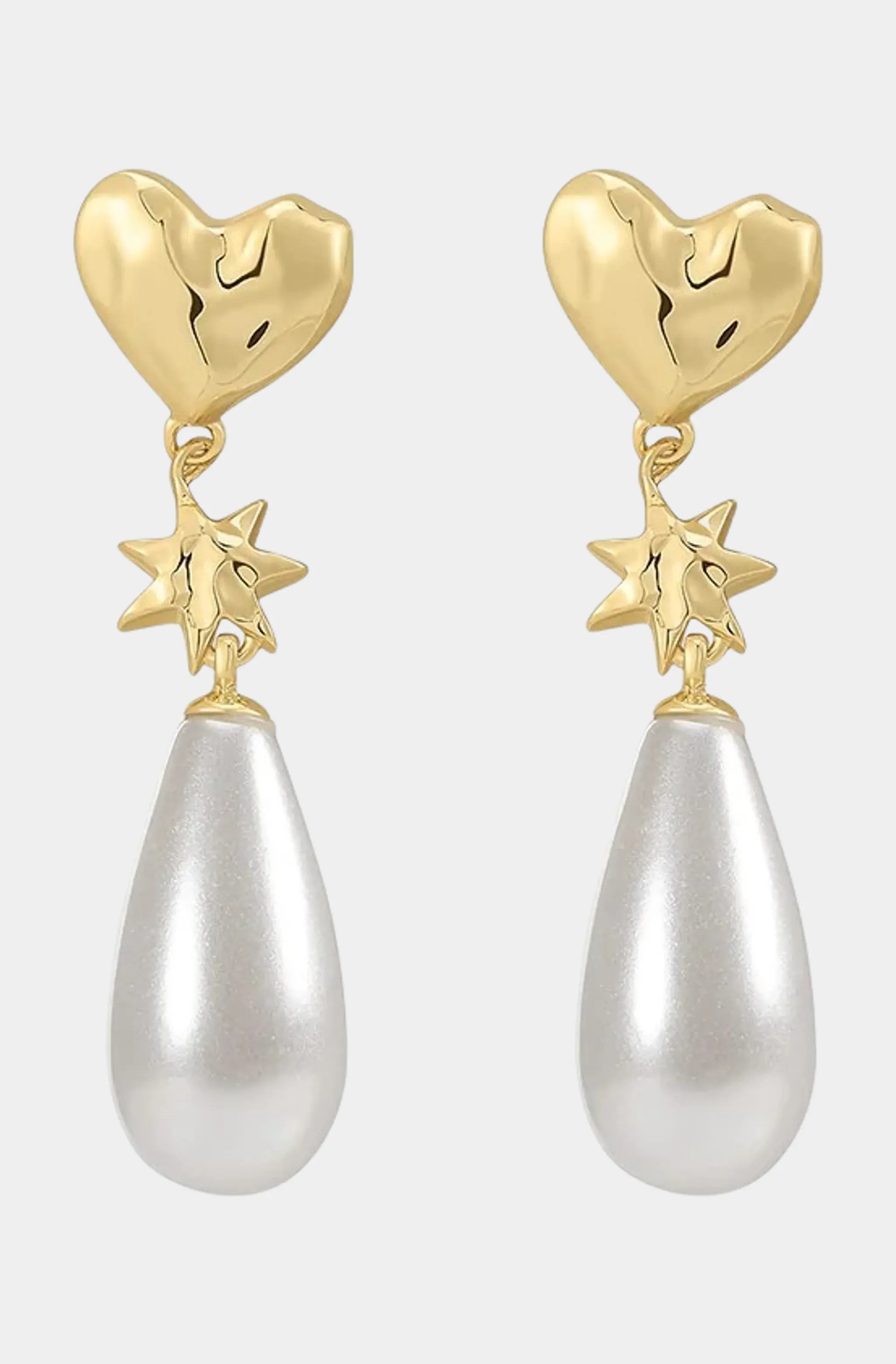 Pearl Star Stud Earrings