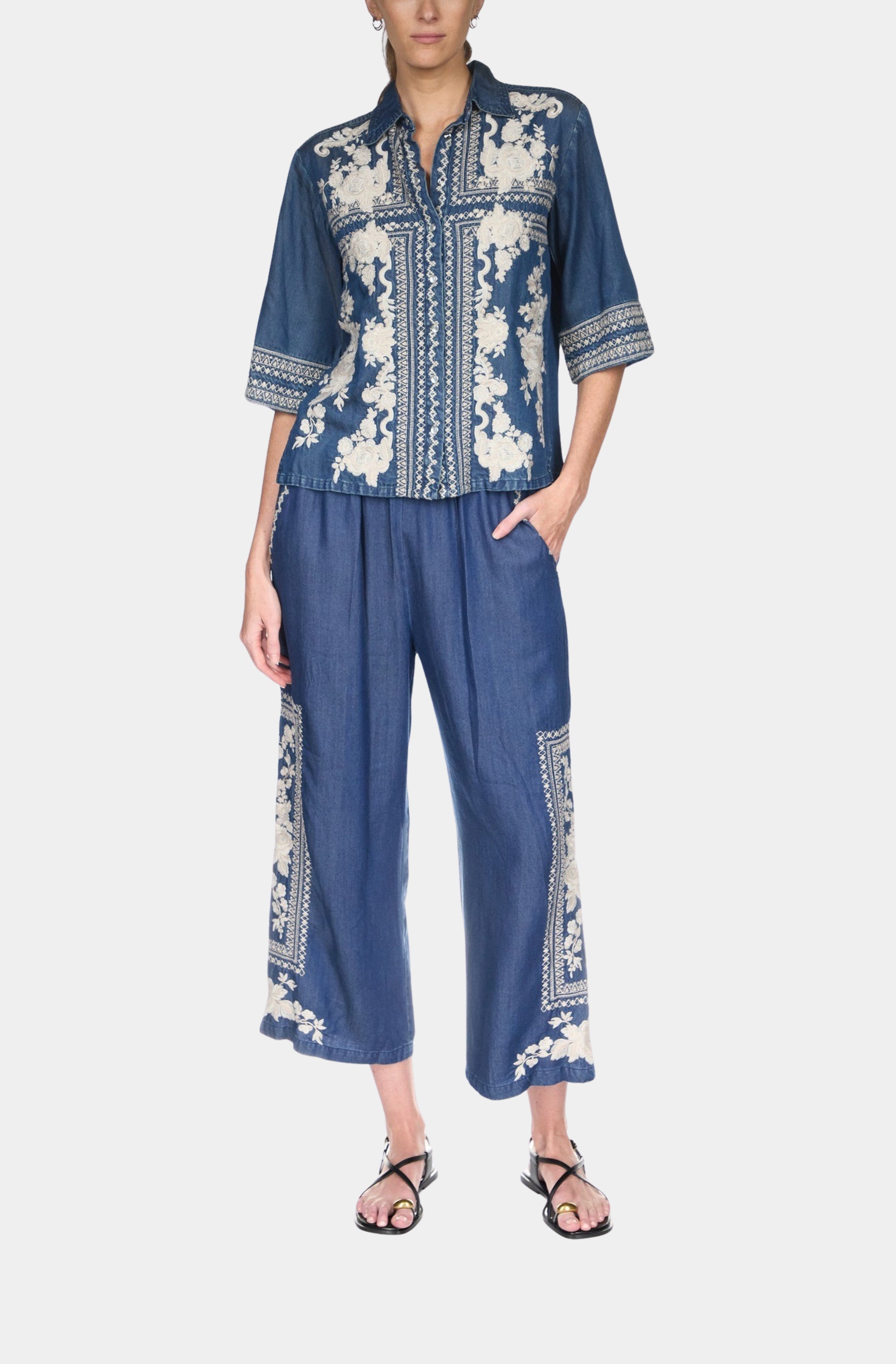 Short Kimono Sleeve Shirt