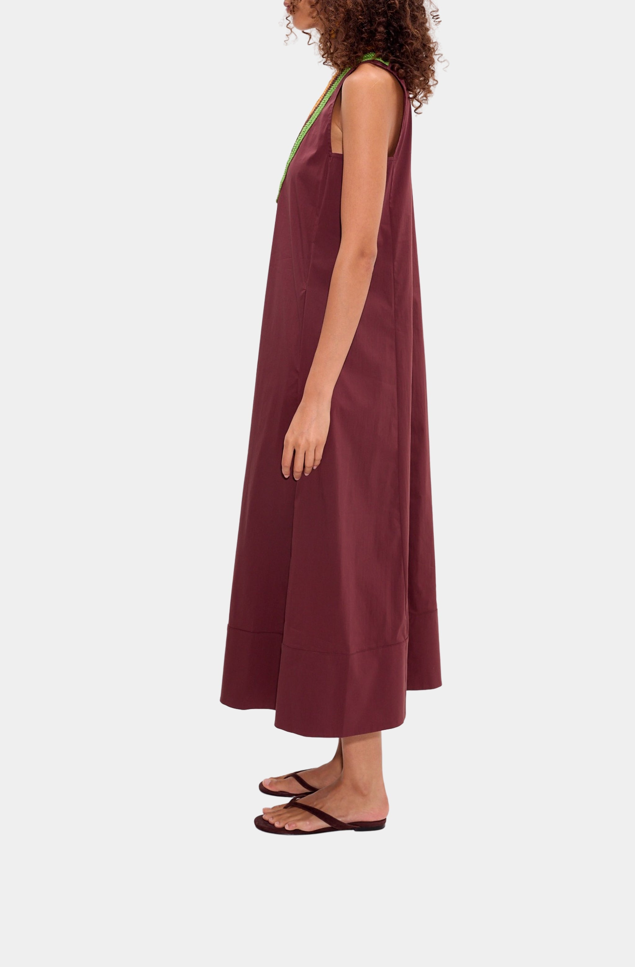 Mar Crochet Poplin Dress