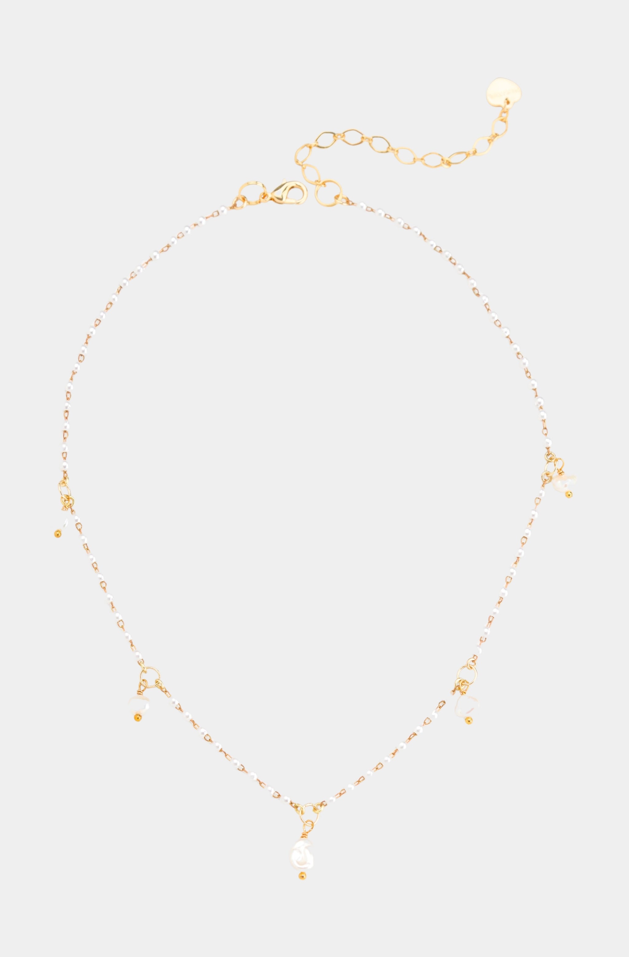 Tiny Pearl Chain Necklace