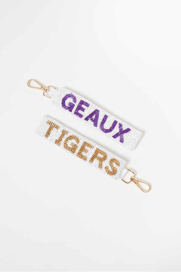 Game Day Beaded Keychain
