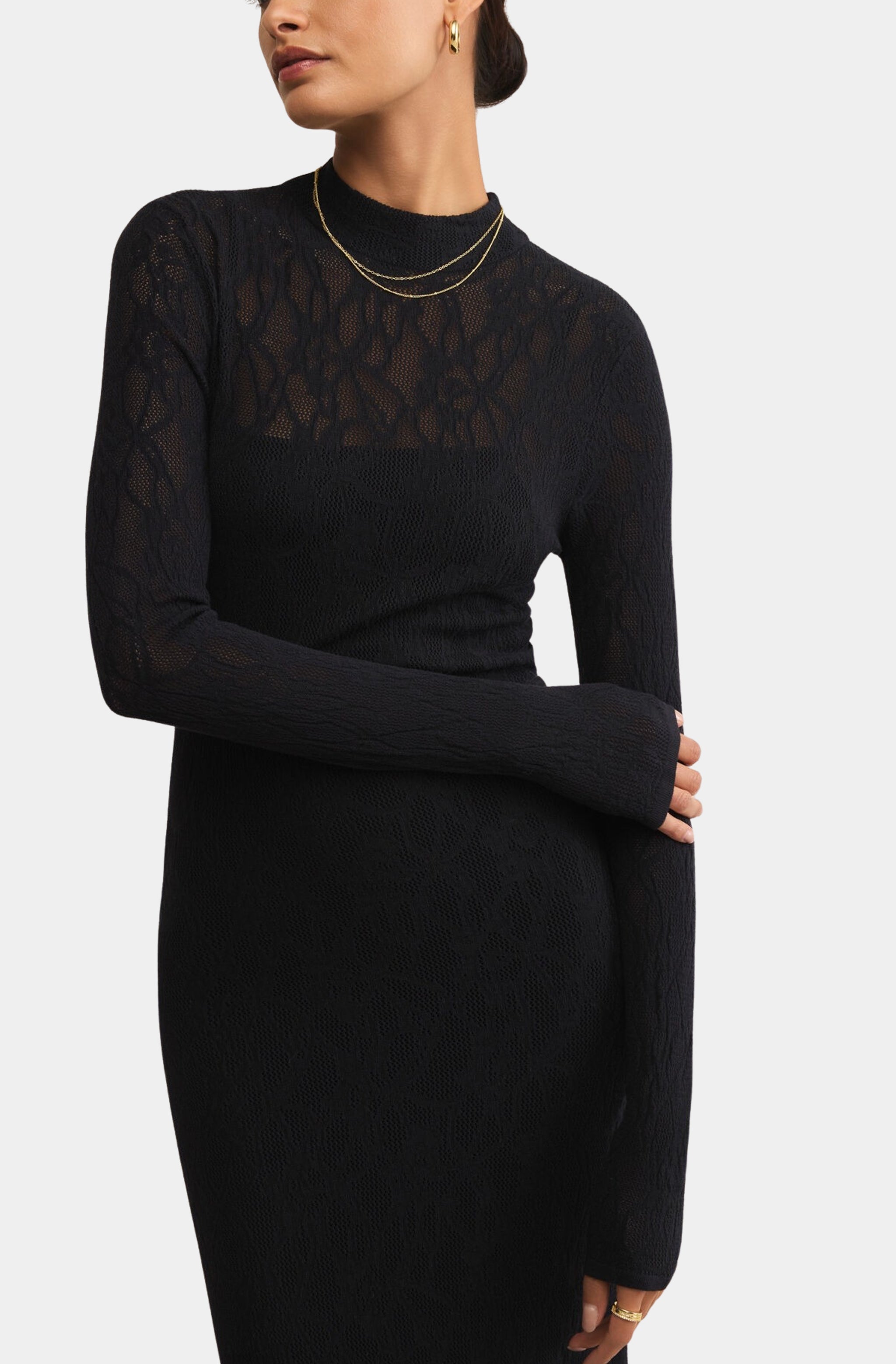 Aden Mesh Sweater Dress