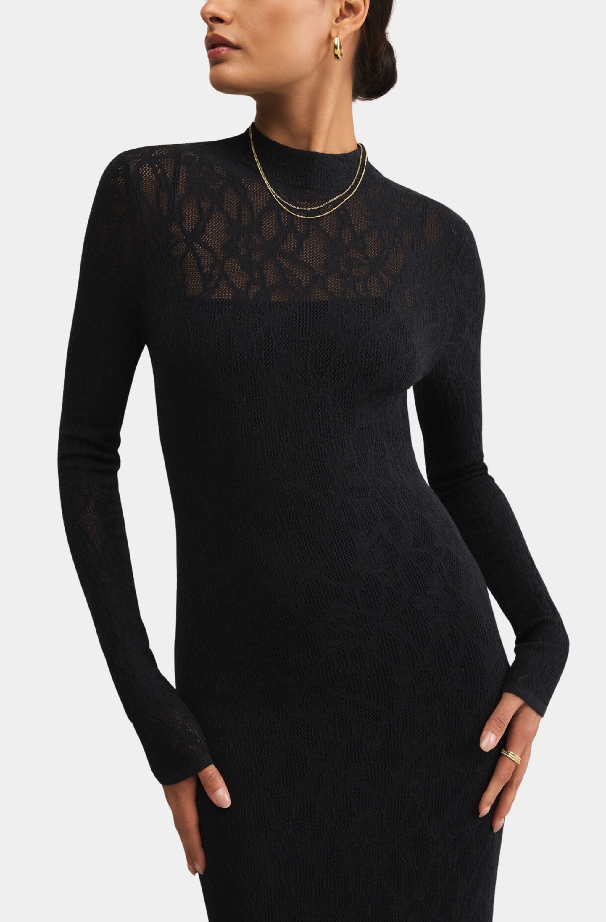 Aden Mesh Sweater Dress